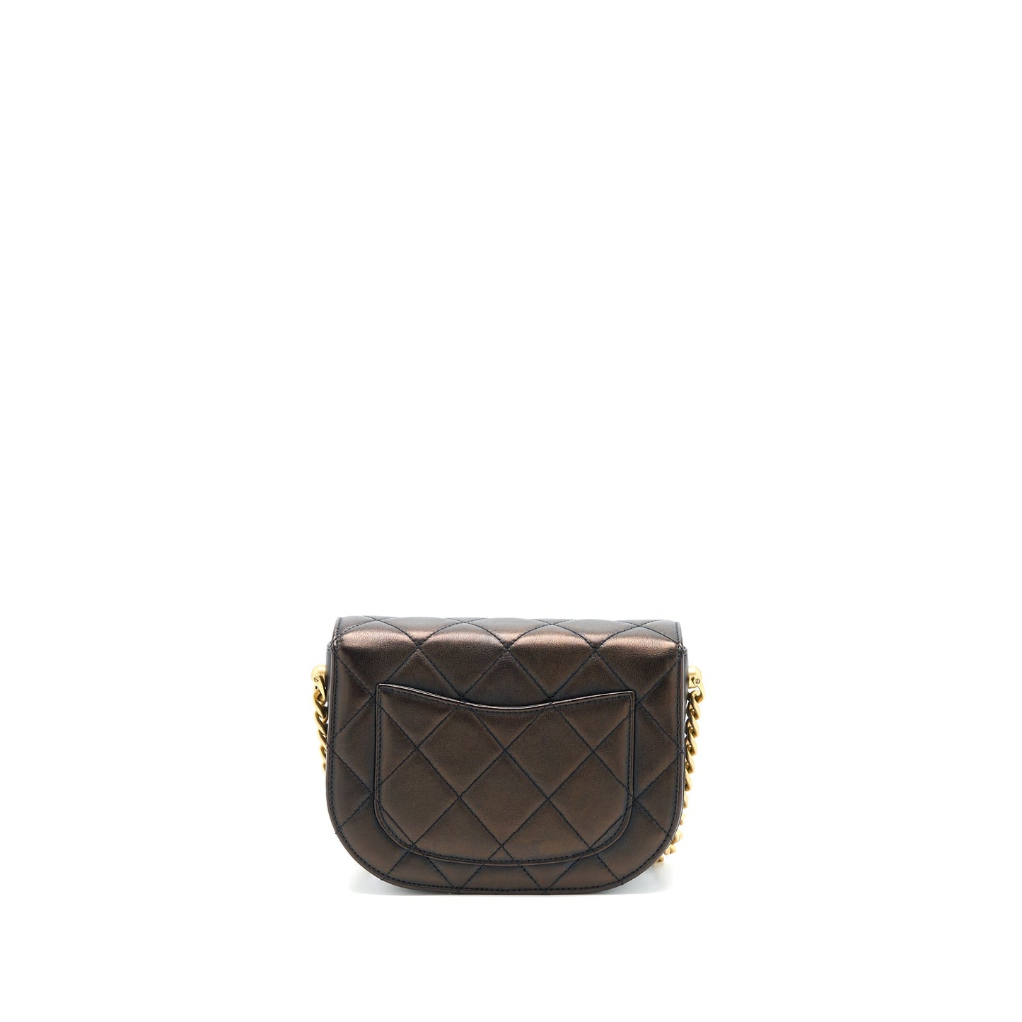 Chanel 21S Moon Messenger Calfskin GHW Black Messenger Bag