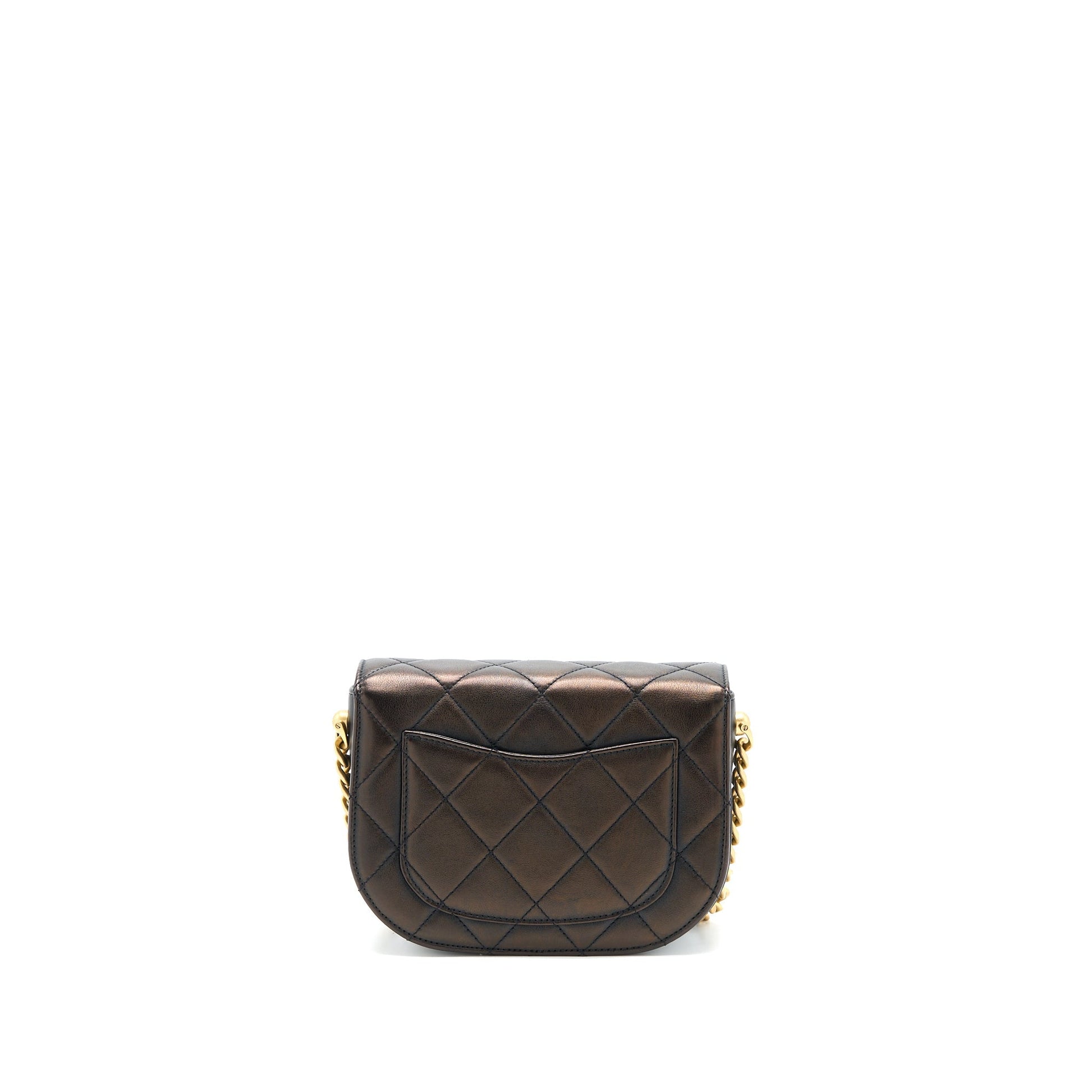 Chanel 21S Moon Messenger Calfskin GHW Black Messenger Bag