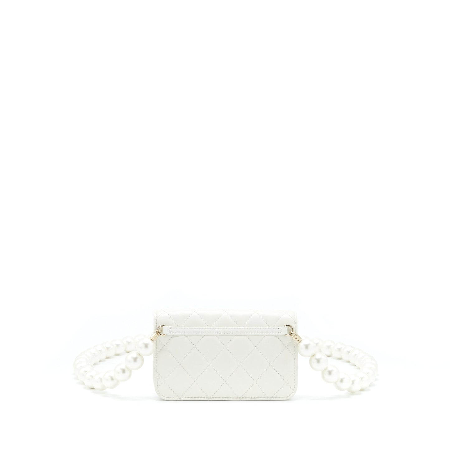 Chanel Grant Pearl Crush Lambskin LGHW White Crossbody Bag
