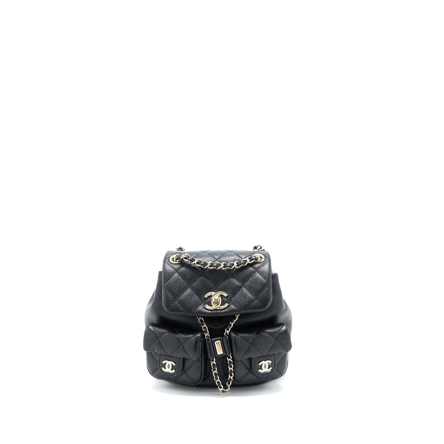 Chanel 23p Triple Pack Backpack Caviar LGHW Black Lghw Microchip