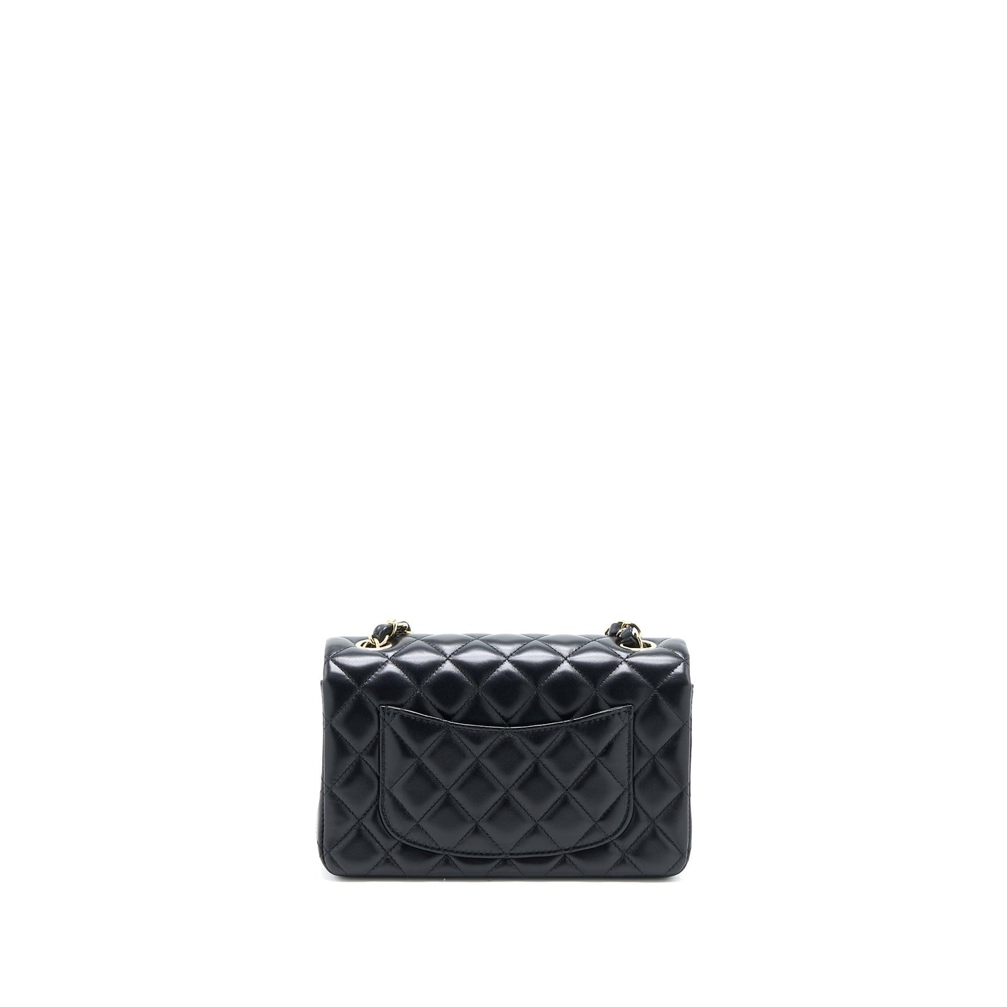 Chanel Classic Rectangular Flap Lambskin LGHW Microchip Black Shoulder Bag Microchip 3