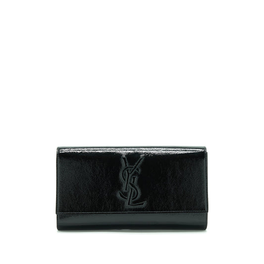 YSL Saint Laurent Clutch Patent Black Clutch Bag