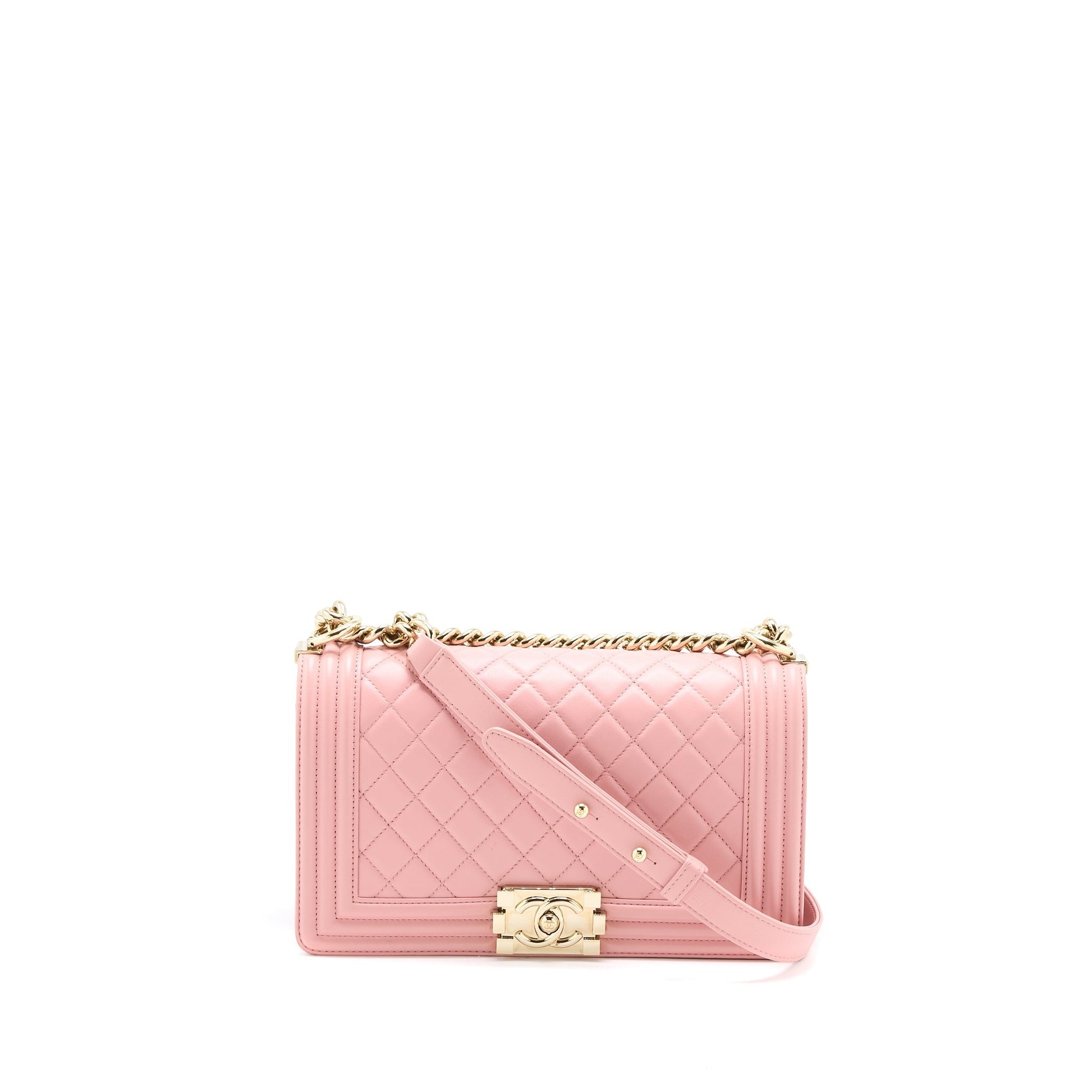 Chanel Boy Calfskin LGHW Pink Handbag