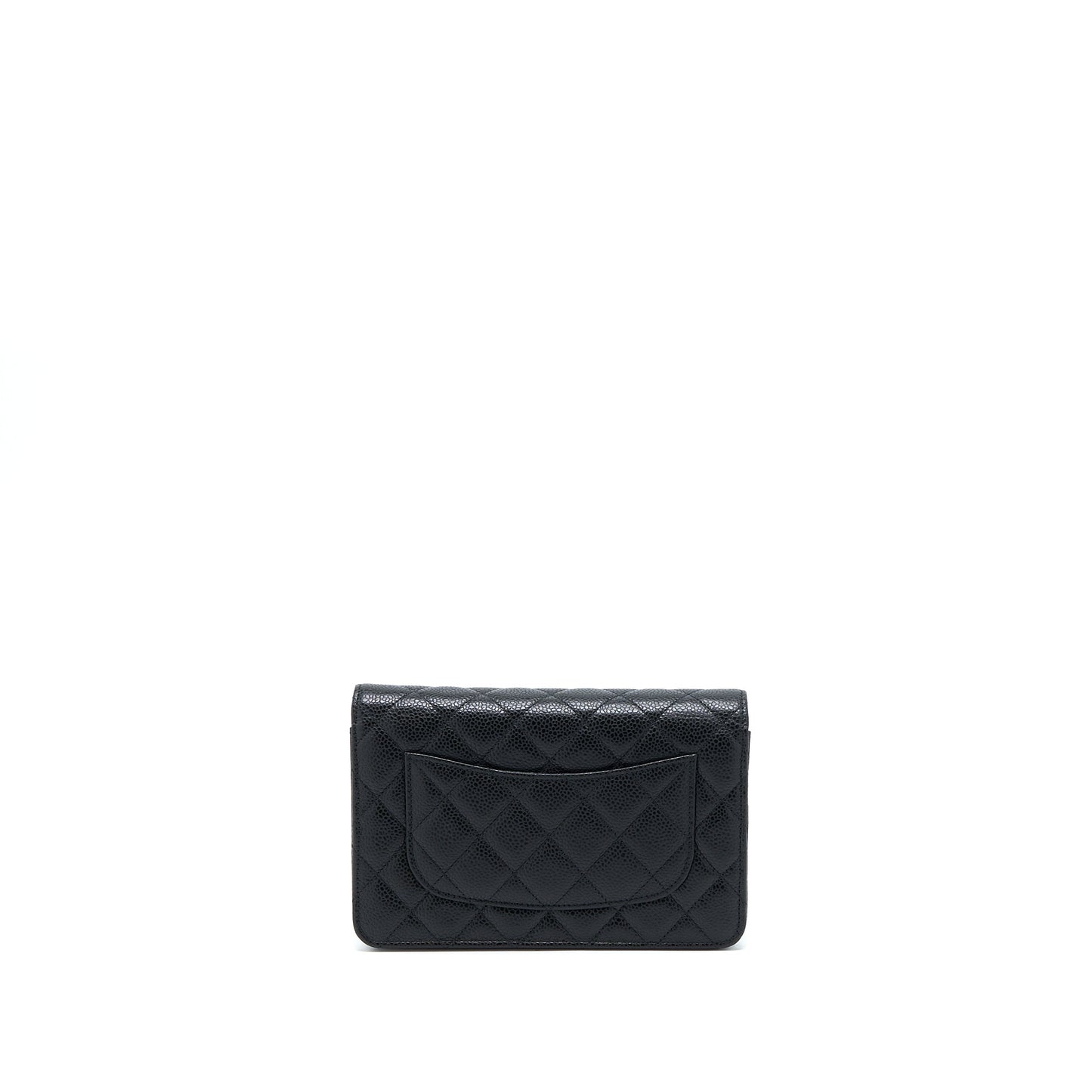 Chanel Classic On Caviar SHW Black Wallet Case Caviar Shw