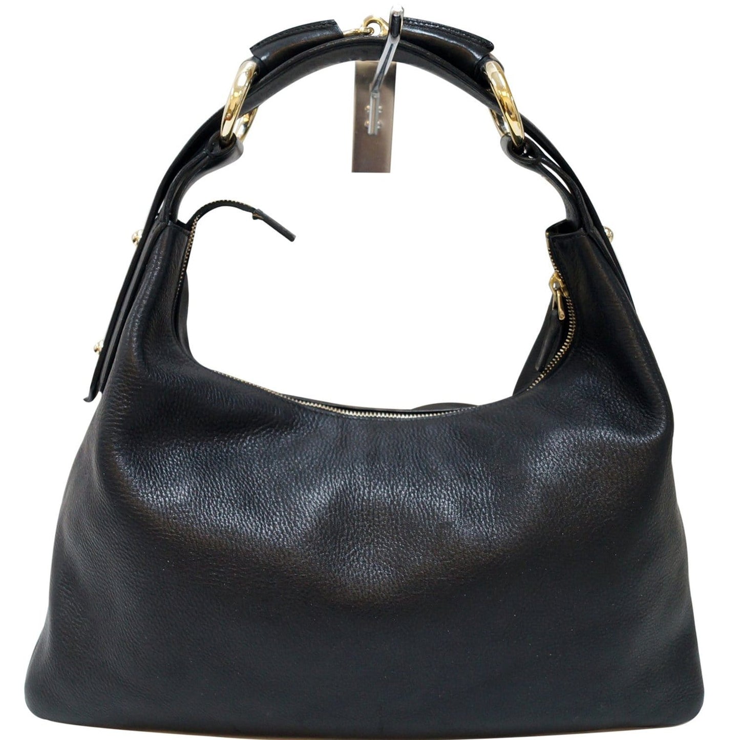 Gucci Horsebit Hobo Bag Leather Black Shoulder Bag