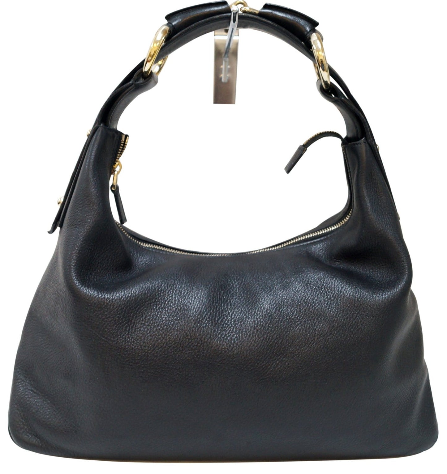 Gucci Horsebit Hobo Bag Leather Black Shoulder Bag
