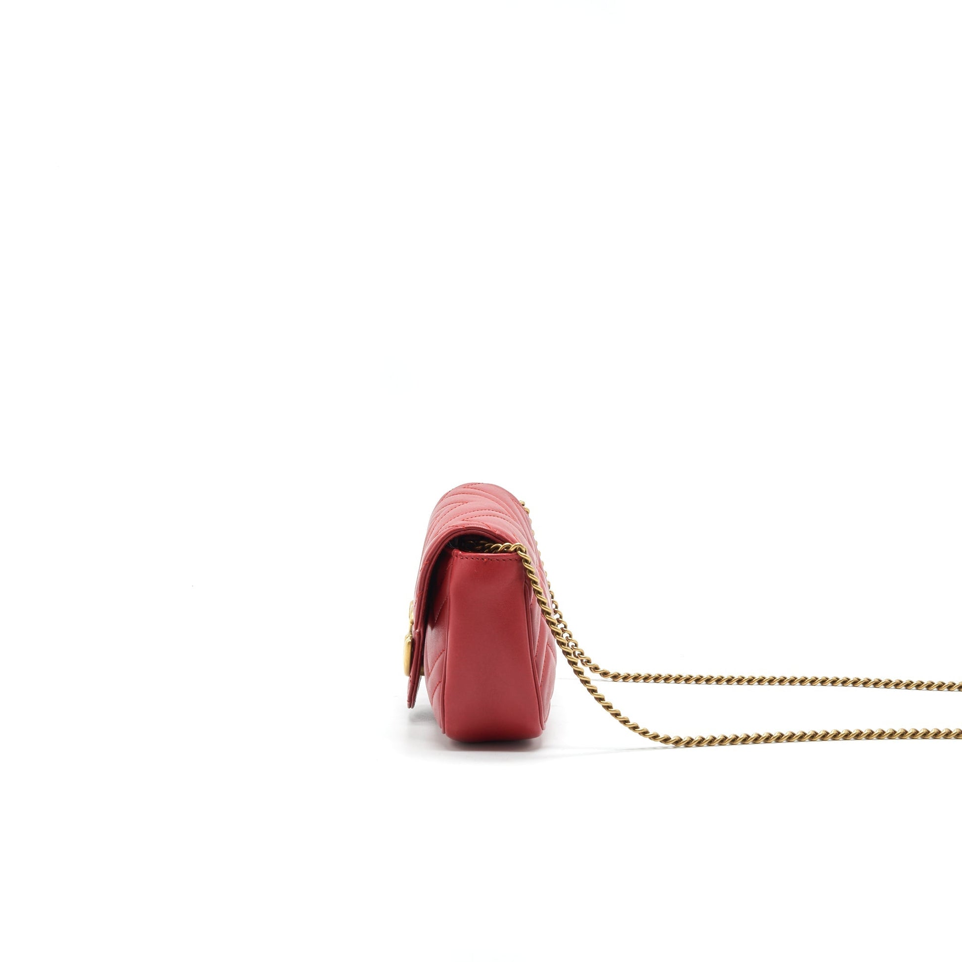 Gucci Marmont Super Bag Leather Red Travel Bag