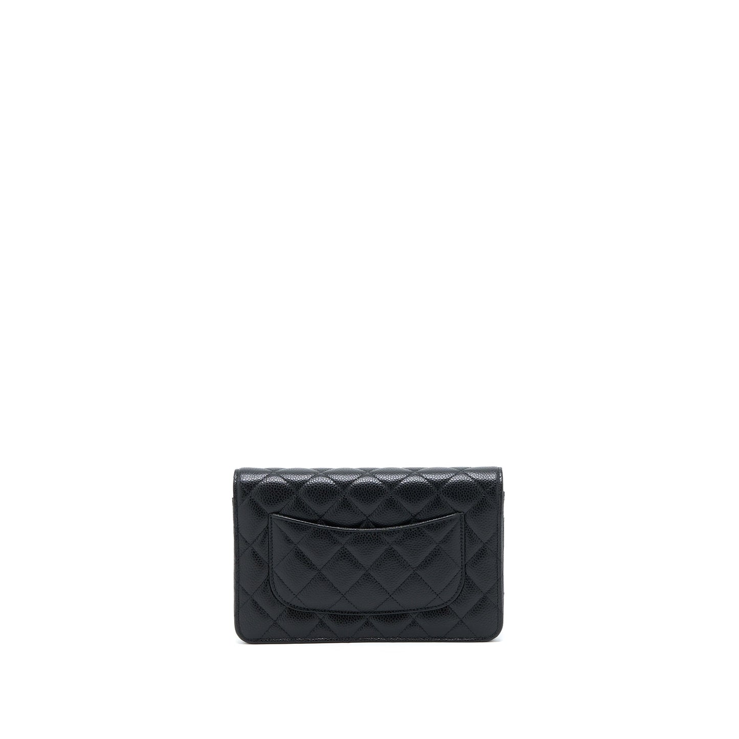 Chanel Classic On Caviar GHW Microchip Black Wallet Case Microchip 16