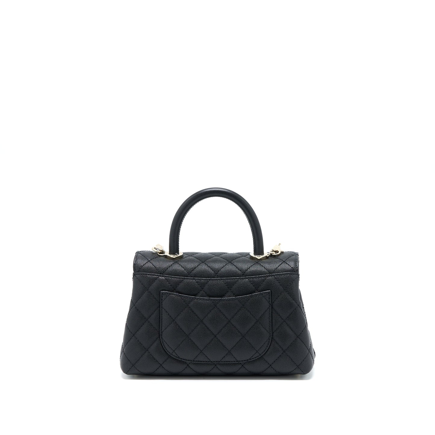 Chanel Coco Handle Caviar LGHW Microchip Black Small Handbag Microchip 6