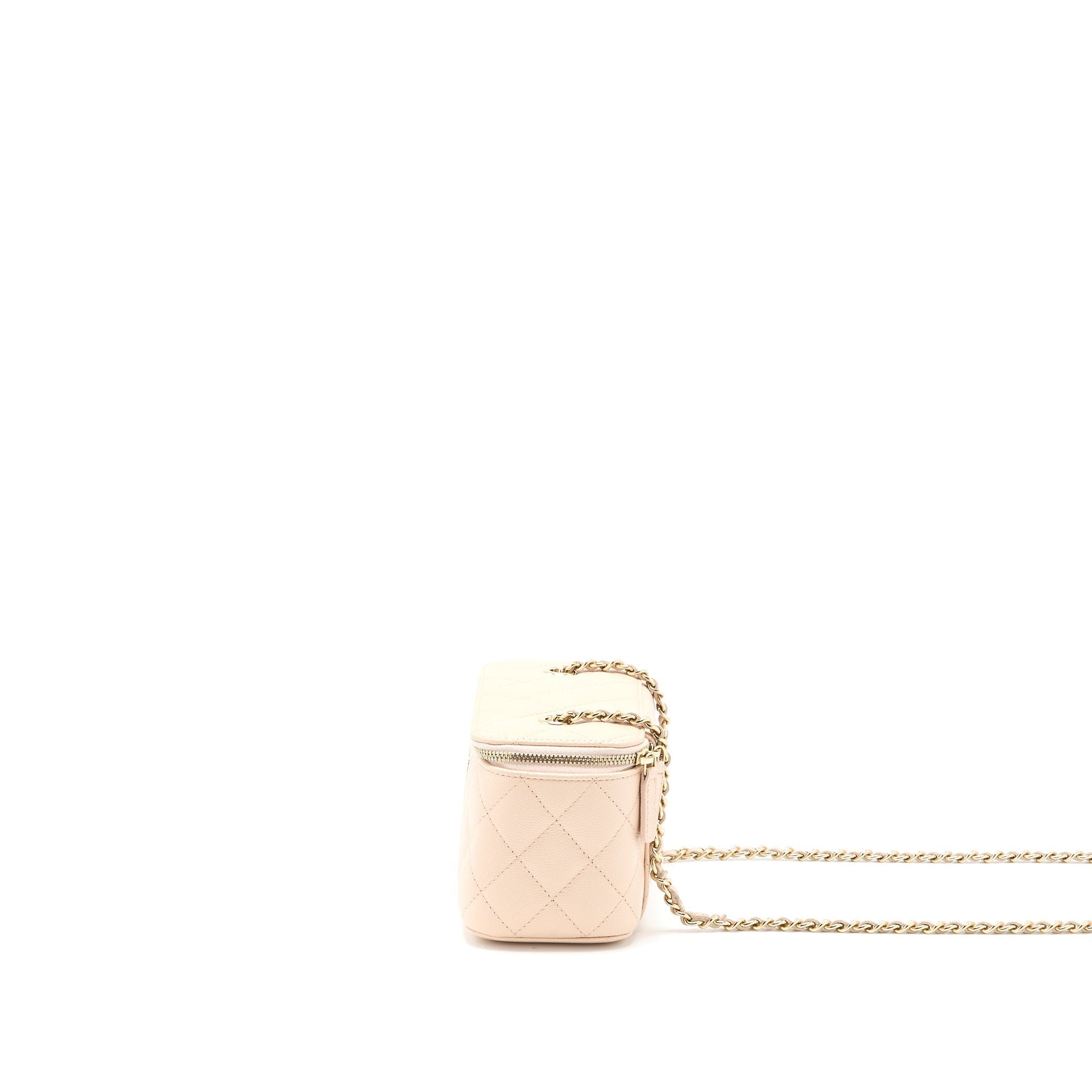 Chanel Long Vanity Caviar Light LGHW Beige Handbag