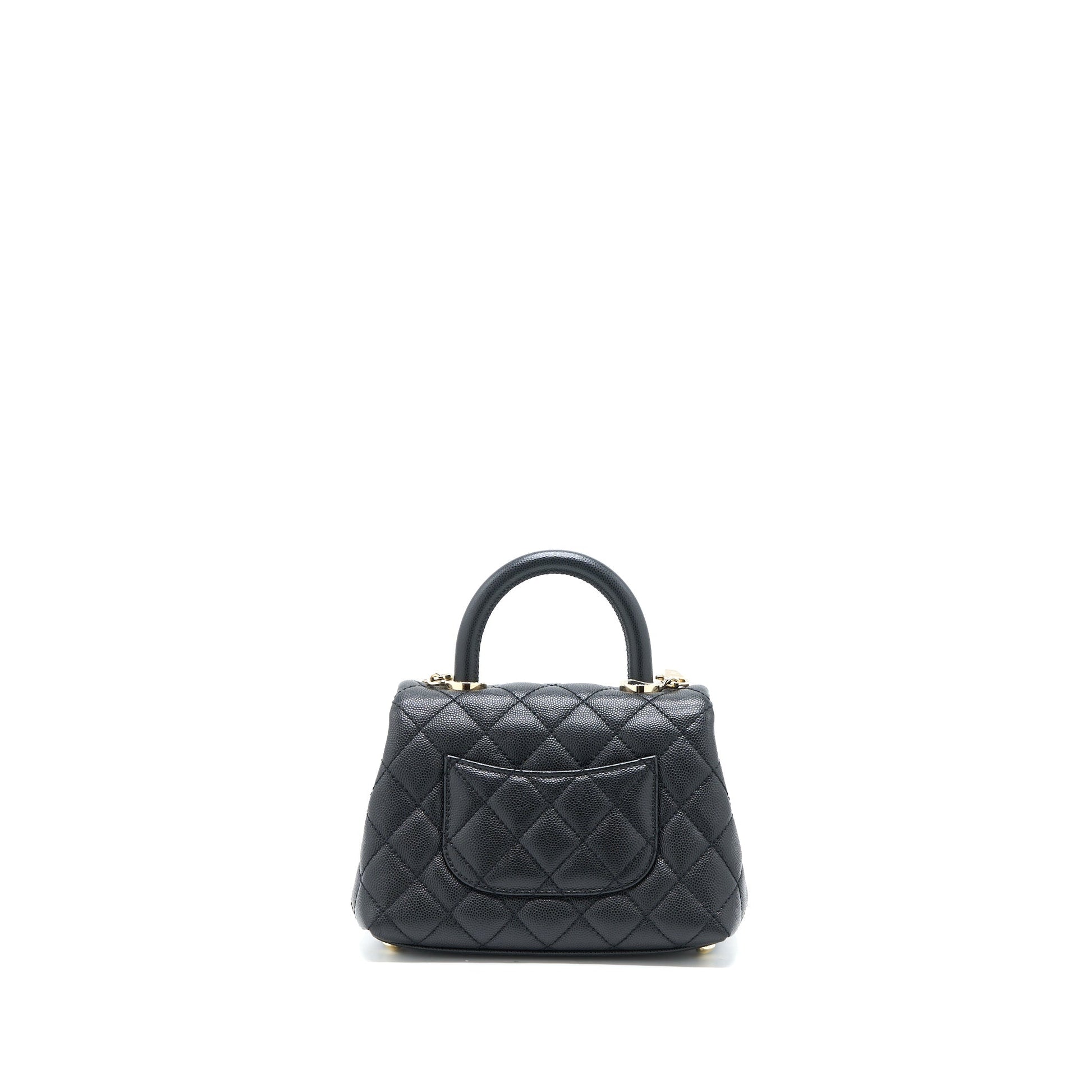 Chanel Coco Handle Caviar LGHW Black Mini Bag