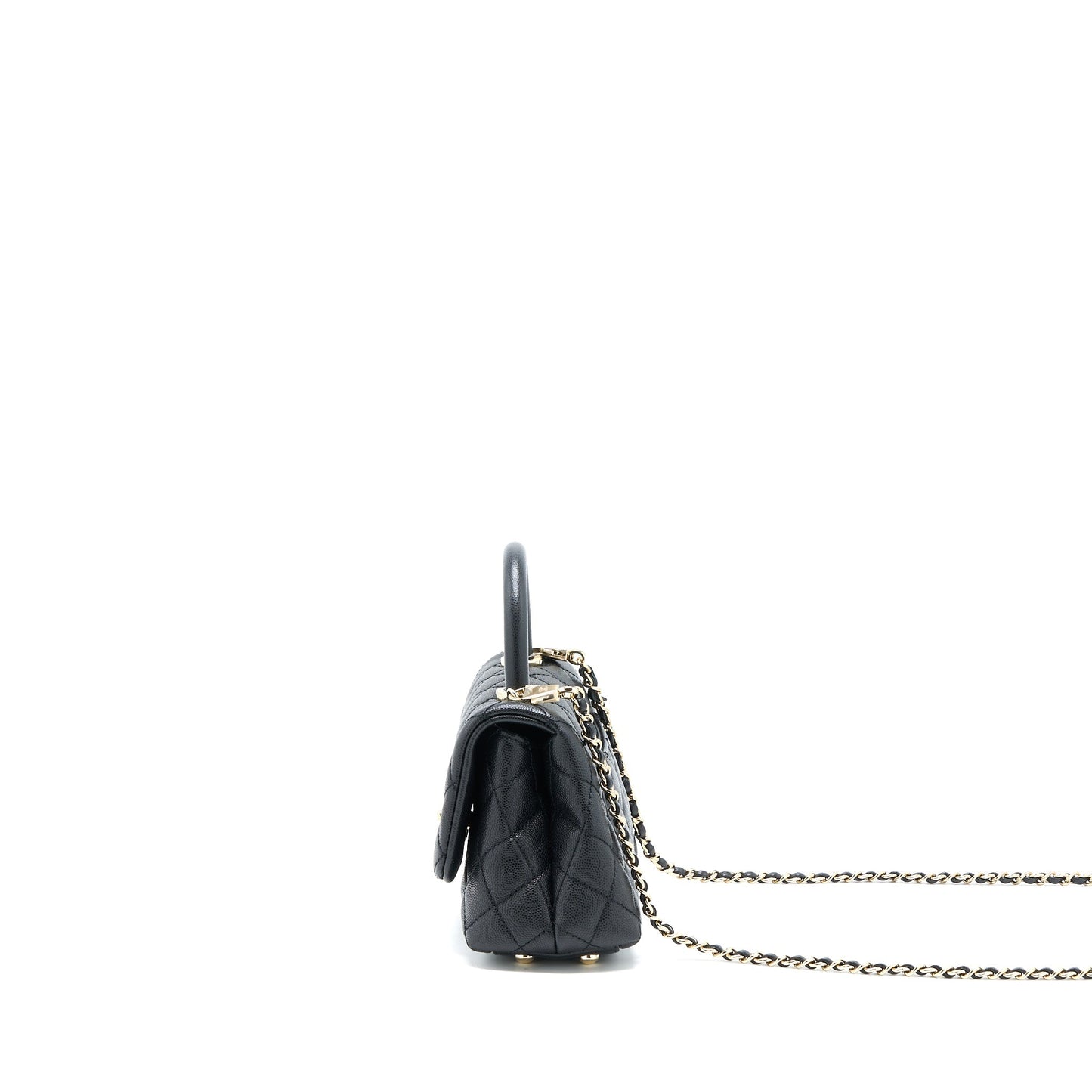 Chanel Coco Handle Caviar LGHW Black Mini Bag