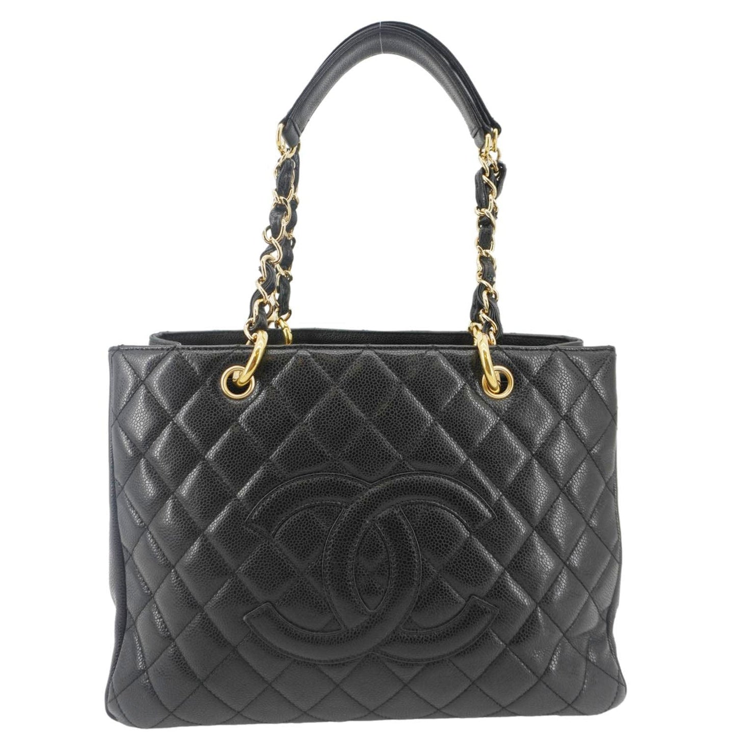 Chanel Grand Shopping Quilted Leather Black Travel Bag