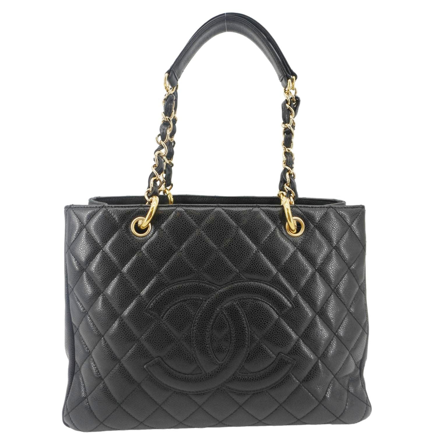 Chanel Grand Shopping Quilted Leather Black Travel Bag