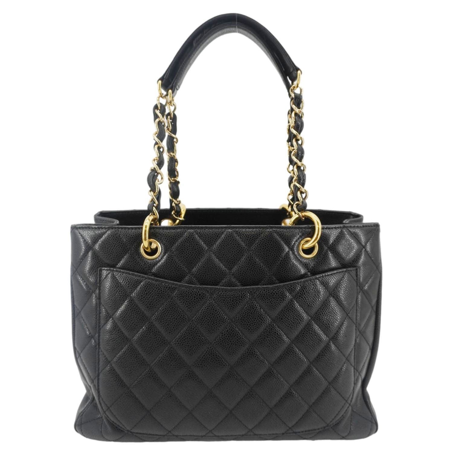 Chanel Grand Shopping Quilted Leather Black Travel Bag