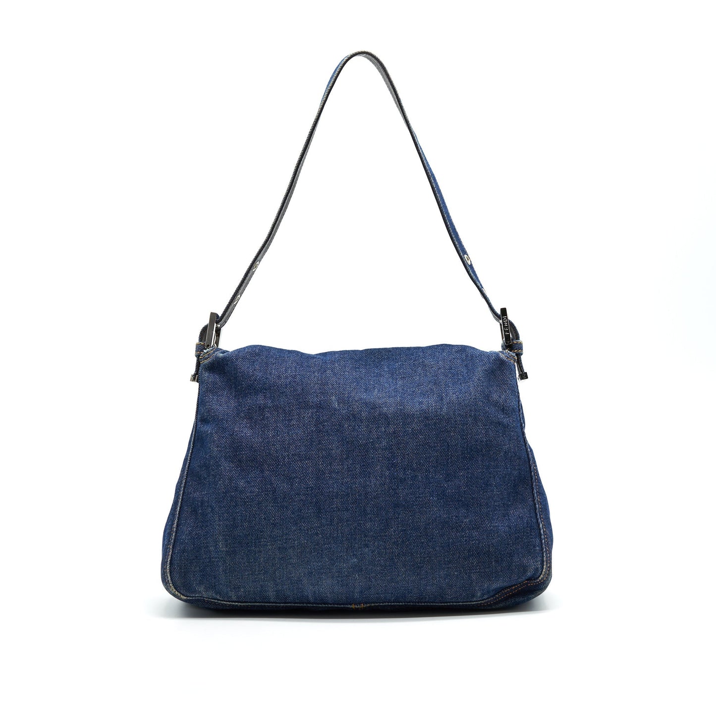 Fendi Mamma Baguette Purse Denim Mini Shoulder Bag
