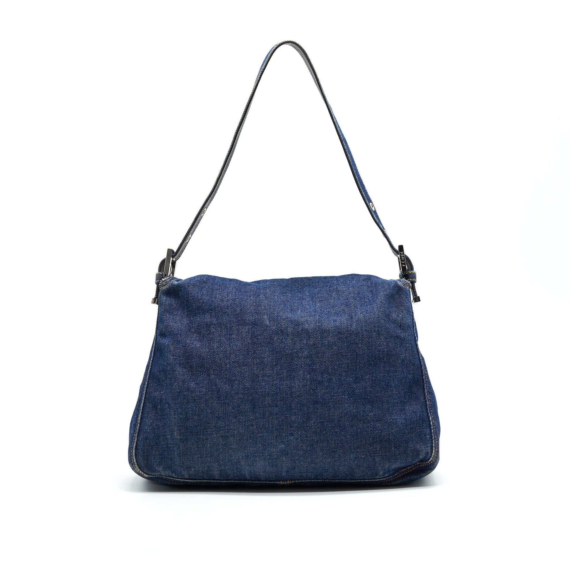 Fendi Mamma Baguette Purse Denim Mini Shoulder Bag