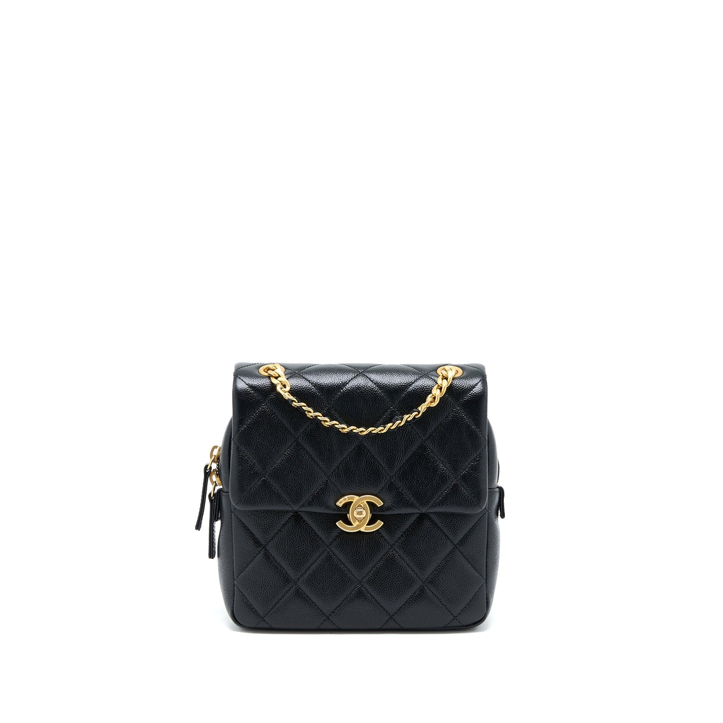 Chanel 22P Flap Backpack Caviar Brushed GHW Black