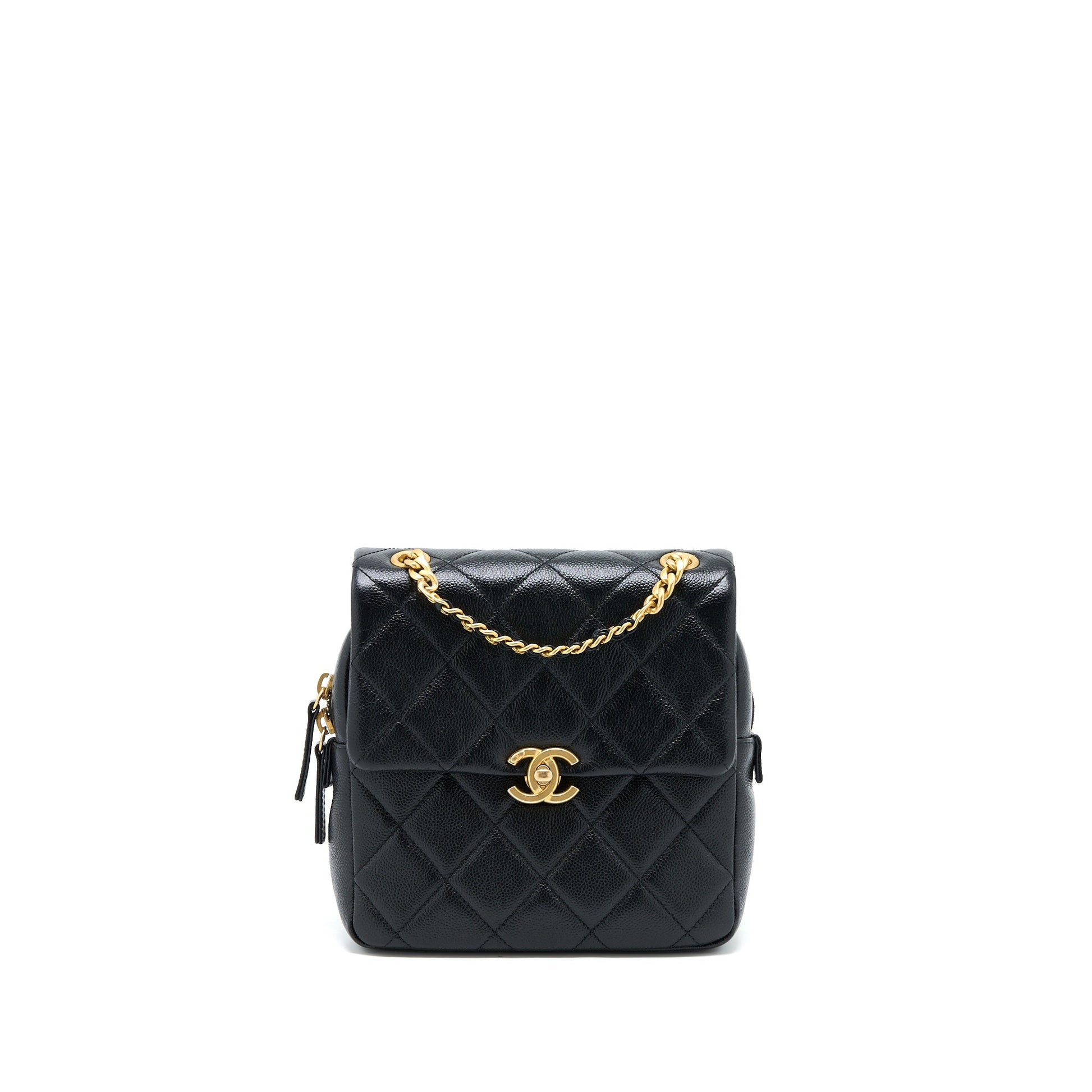 Chanel 22P Flap Backpack Caviar Brushed GHW Black