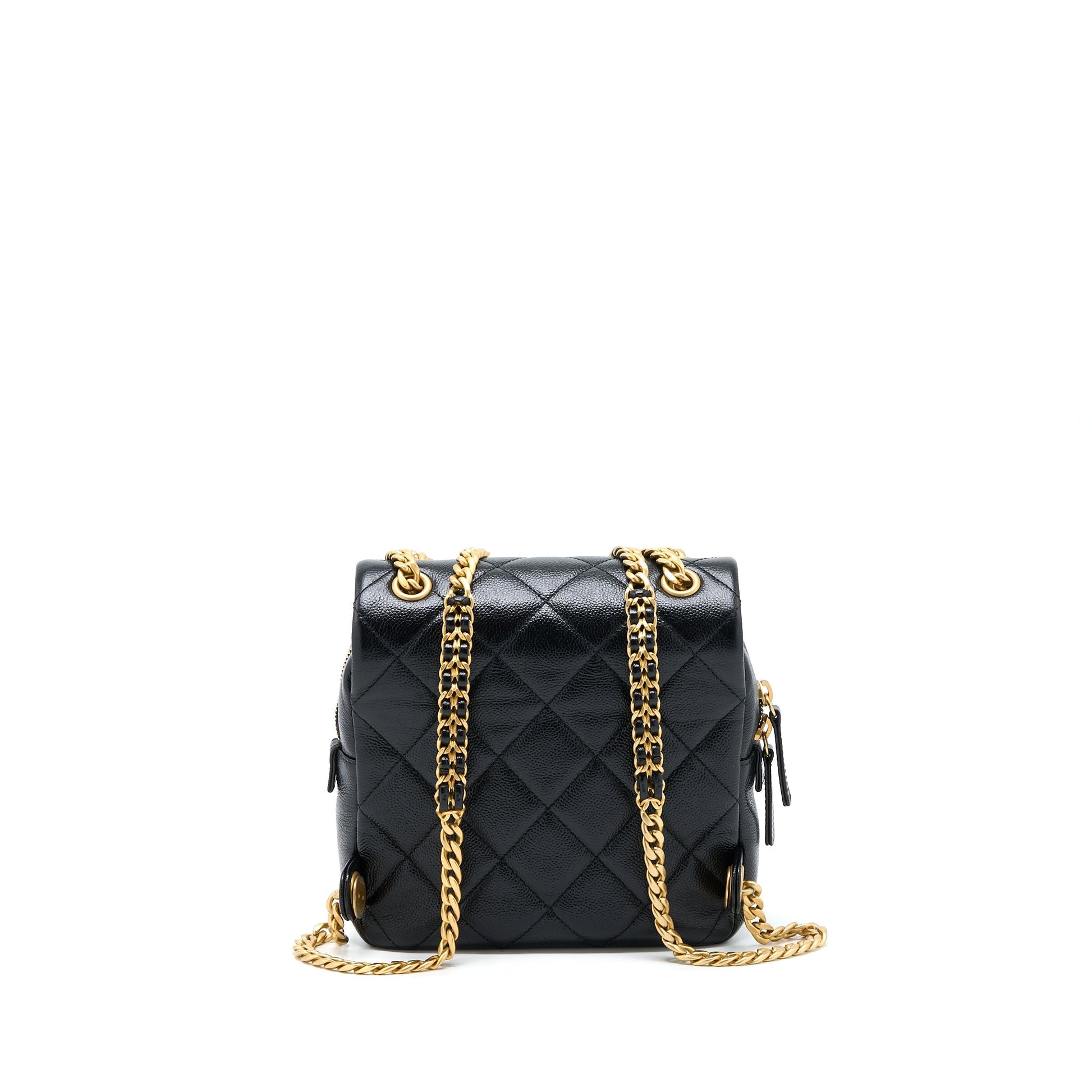 Chanel 22P Flap Backpack Caviar Brushed GHW Black