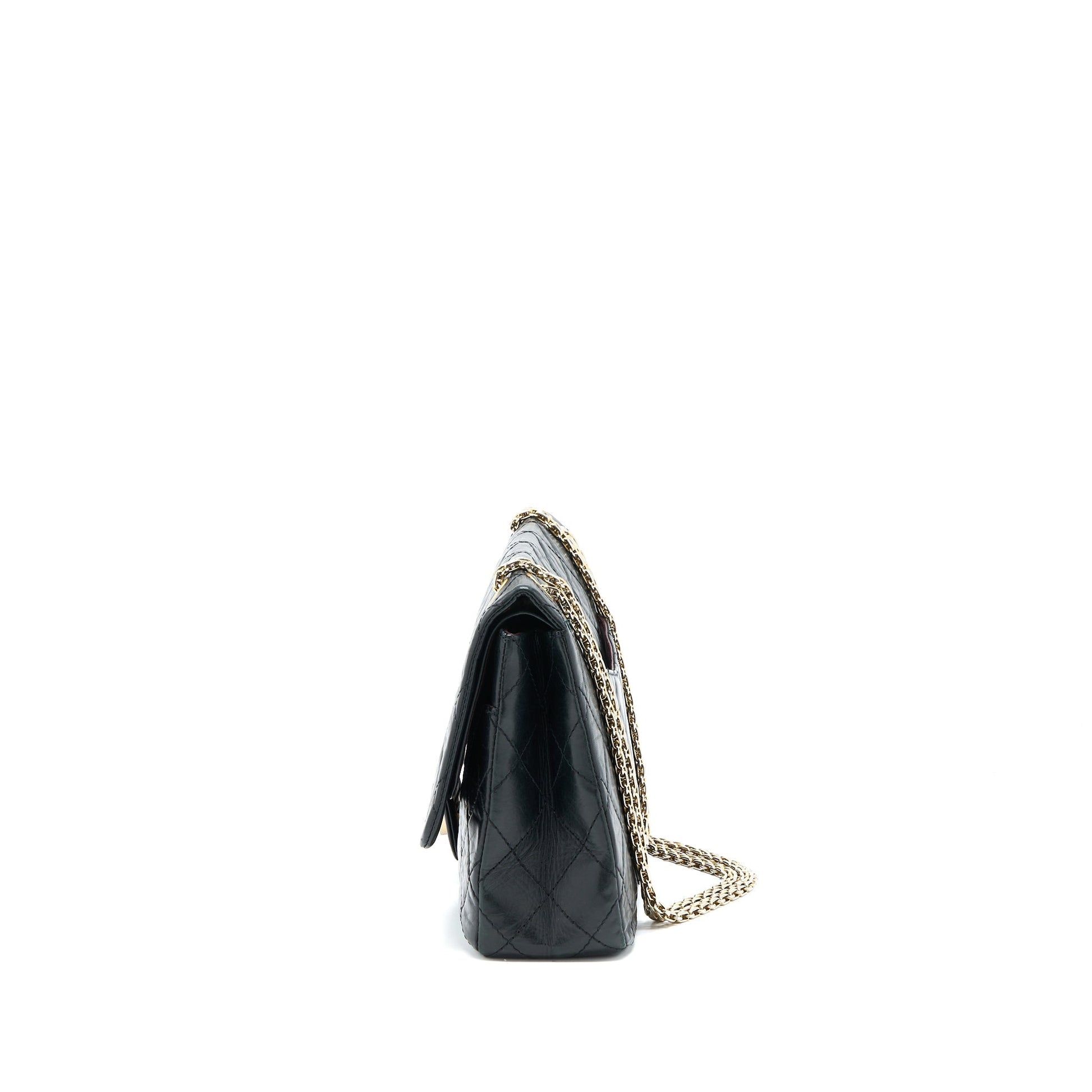 Chanel 2.55 227 Maxi Reissue Flap Aged Black Shoulder Bag
