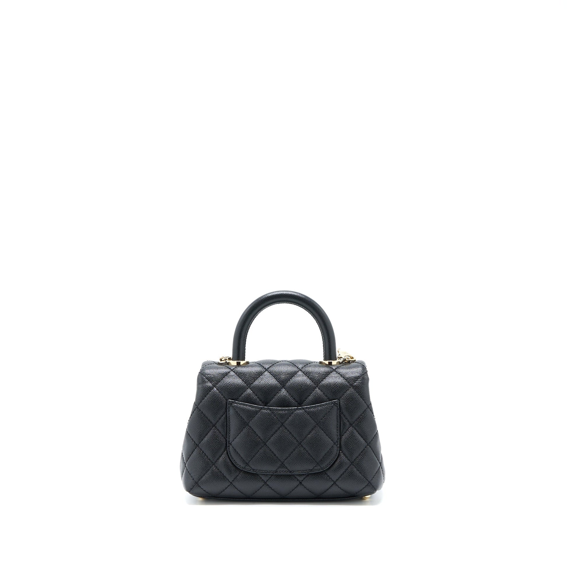 Chanel Extra Coco Handle Caviar LGHW Black Mini Bag