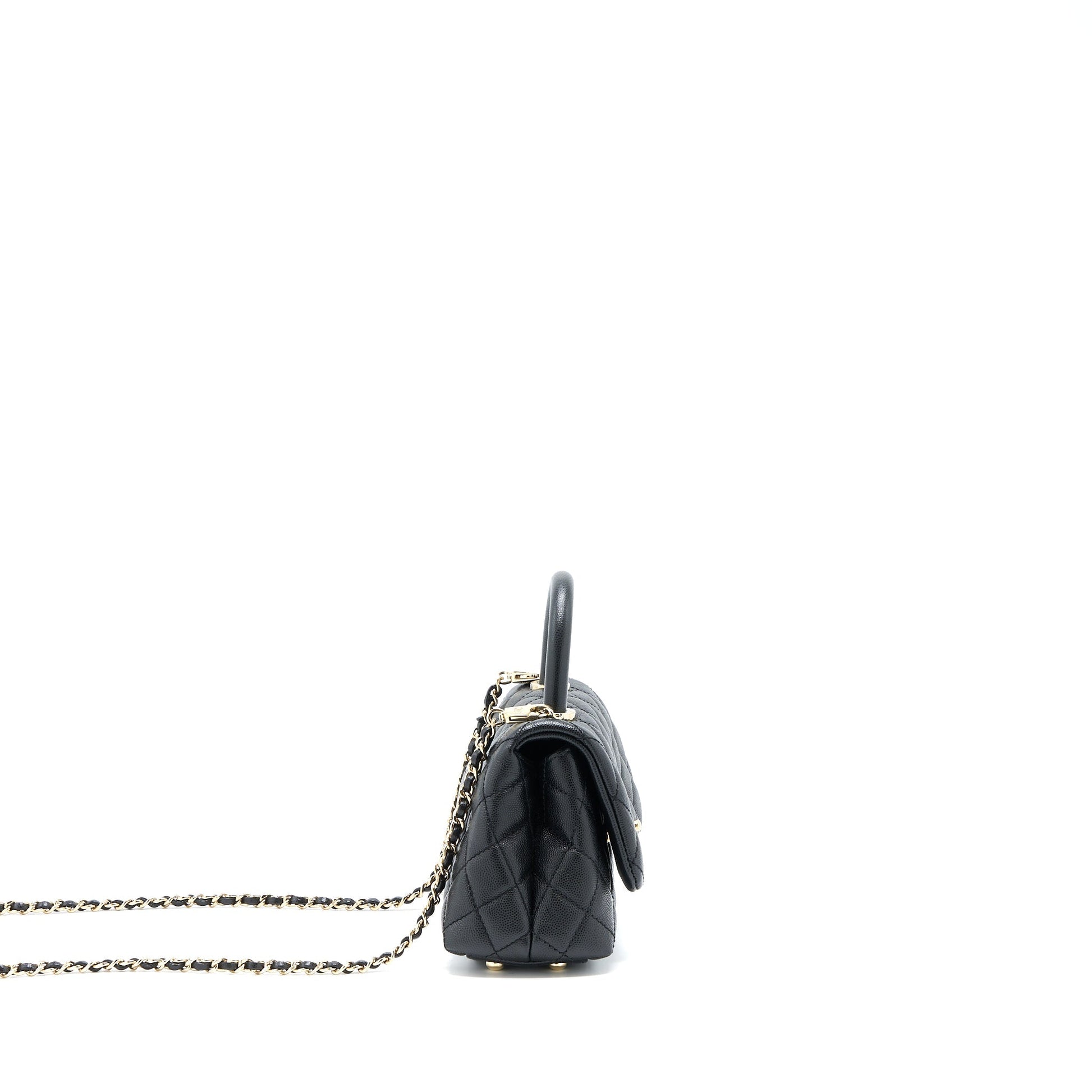 Chanel Extra Coco Handle Caviar LGHW Black Mini Bag
