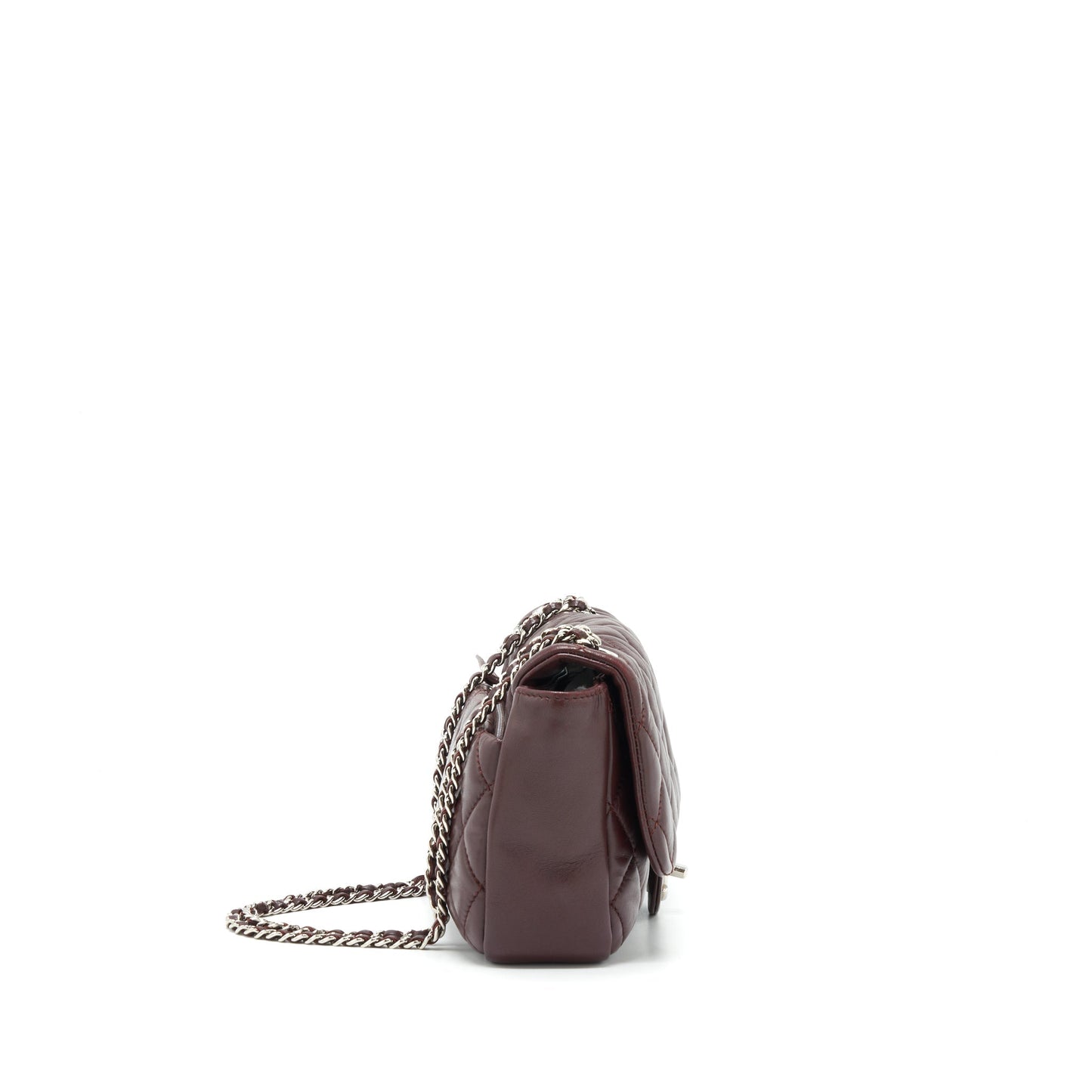 Chanel Coco Rain Flap Lambskin Burgundy SHW Shoulder Bag