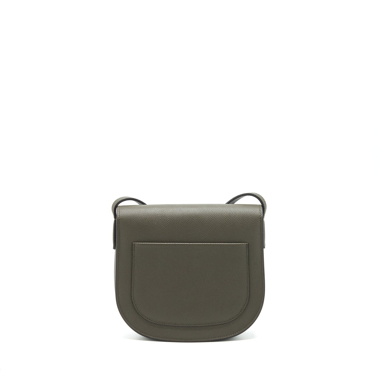 Celine Trotteur Purse Grained Calfskin Olive Handbag Green Small Travel Bag