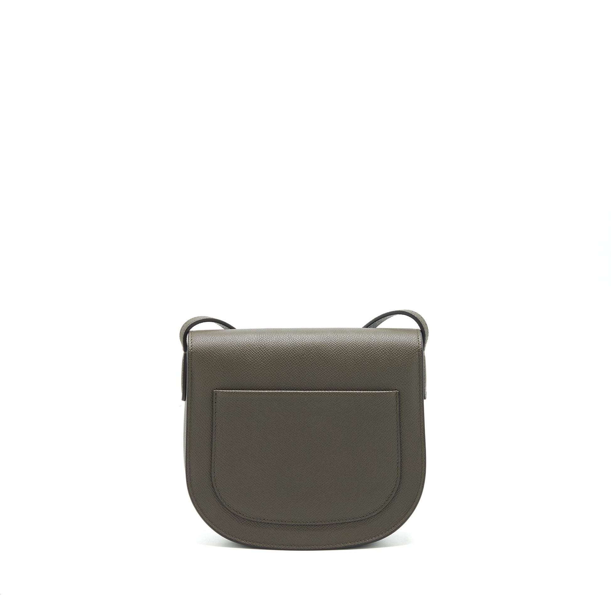 Celine Trotteur Purse Grained Calfskin Olive Handbag Green Small Travel Bag