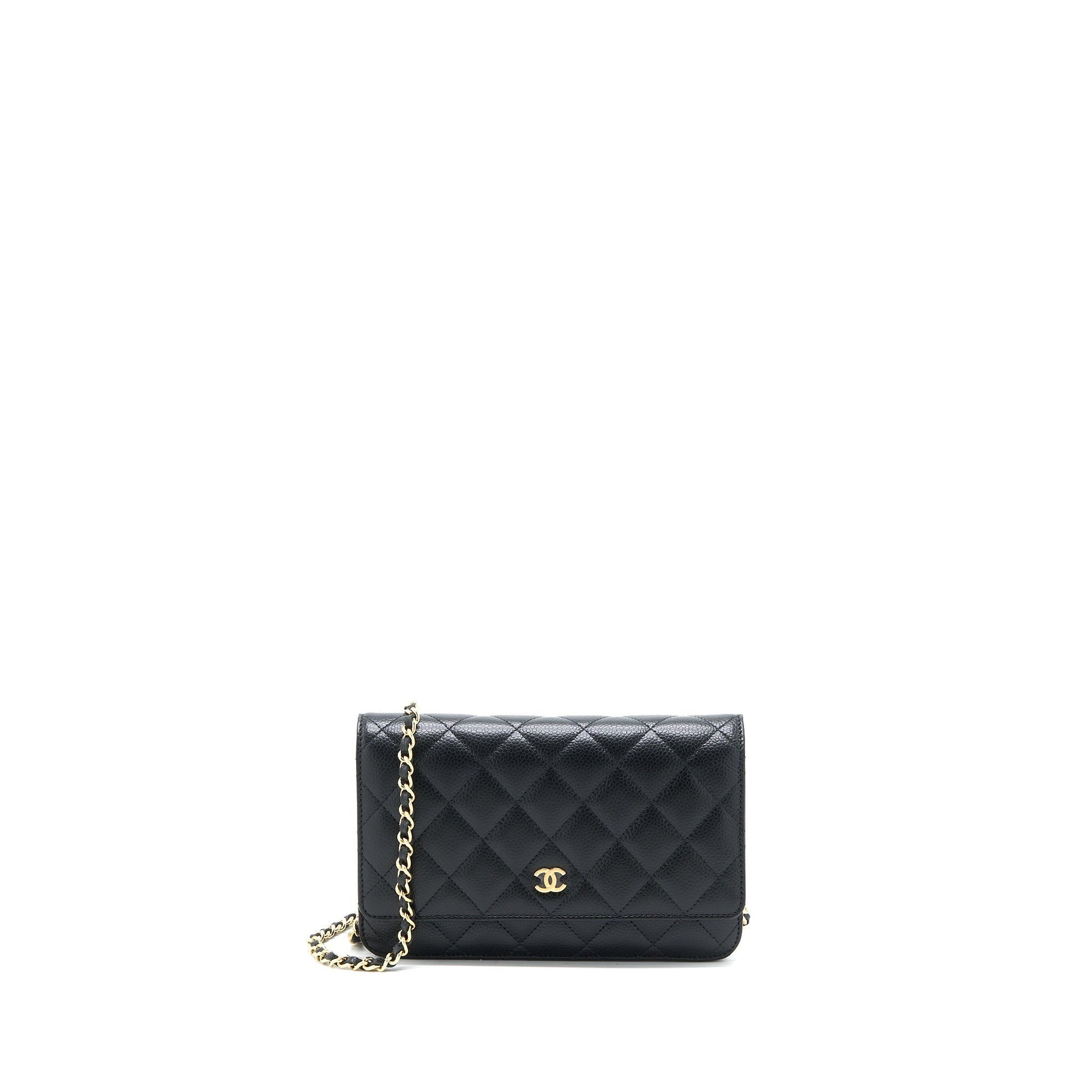 Chanel Classic on Caviar GHW Microchip Black Wallet Case Microchip 19