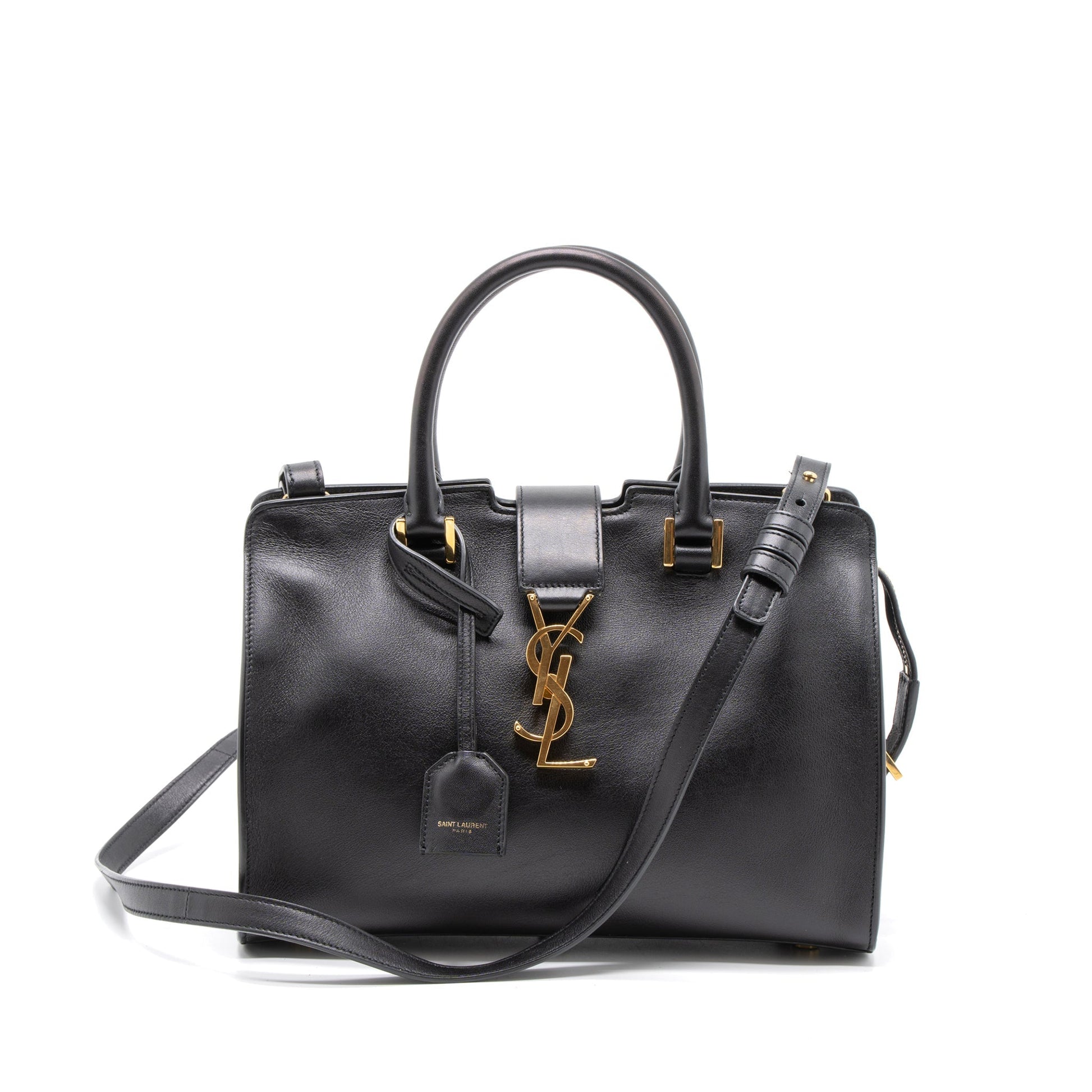 YSL Saint Laurent Saint Laurent Cabas Tote Calfskin Black Tote Bag