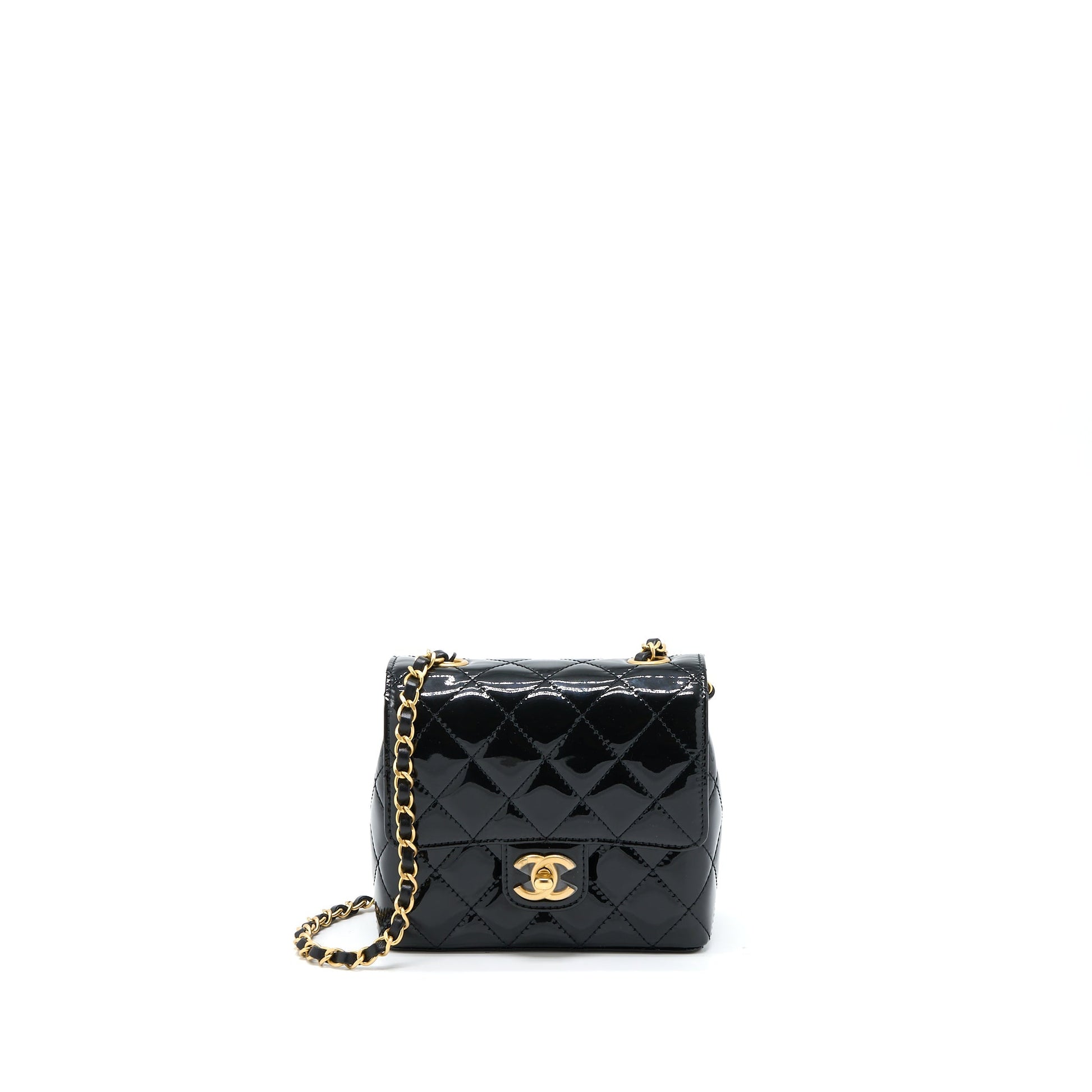 Chanel 22K Retro Classic New Square Flap Black Shoulder Bag 7