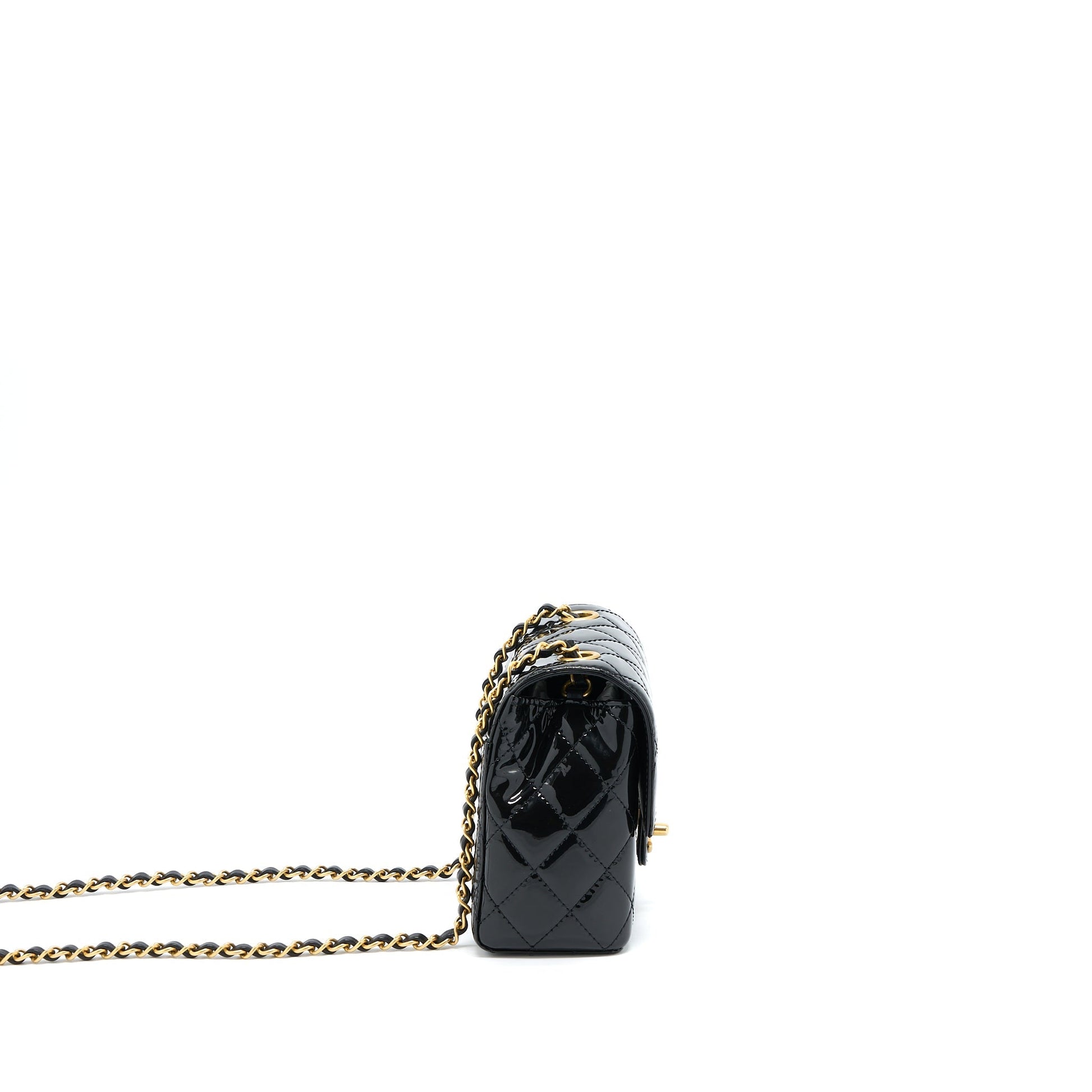 Chanel 22K Retro Classic New Square Flap Black Shoulder Bag 7