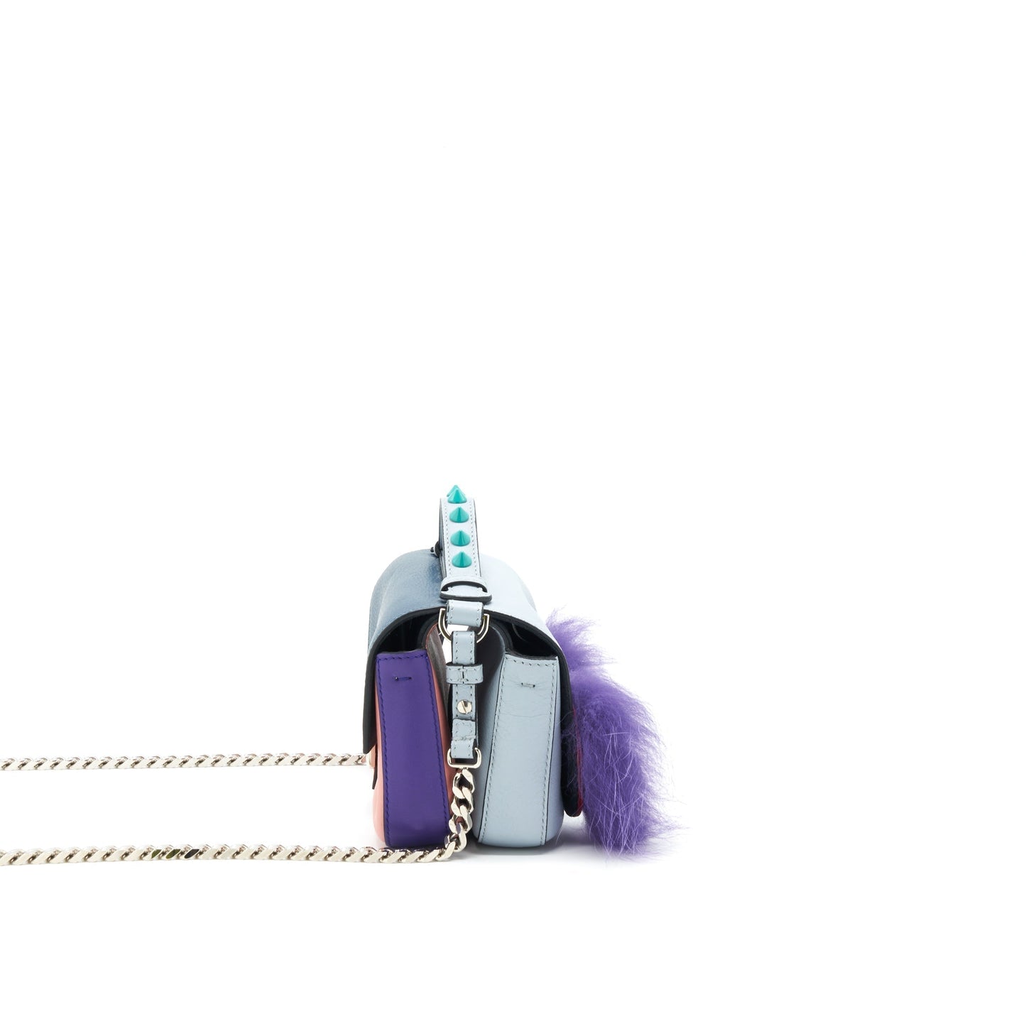 Fendi Baguette Monster Double Sided Purse Multi Colour Micro Shoulder Bag