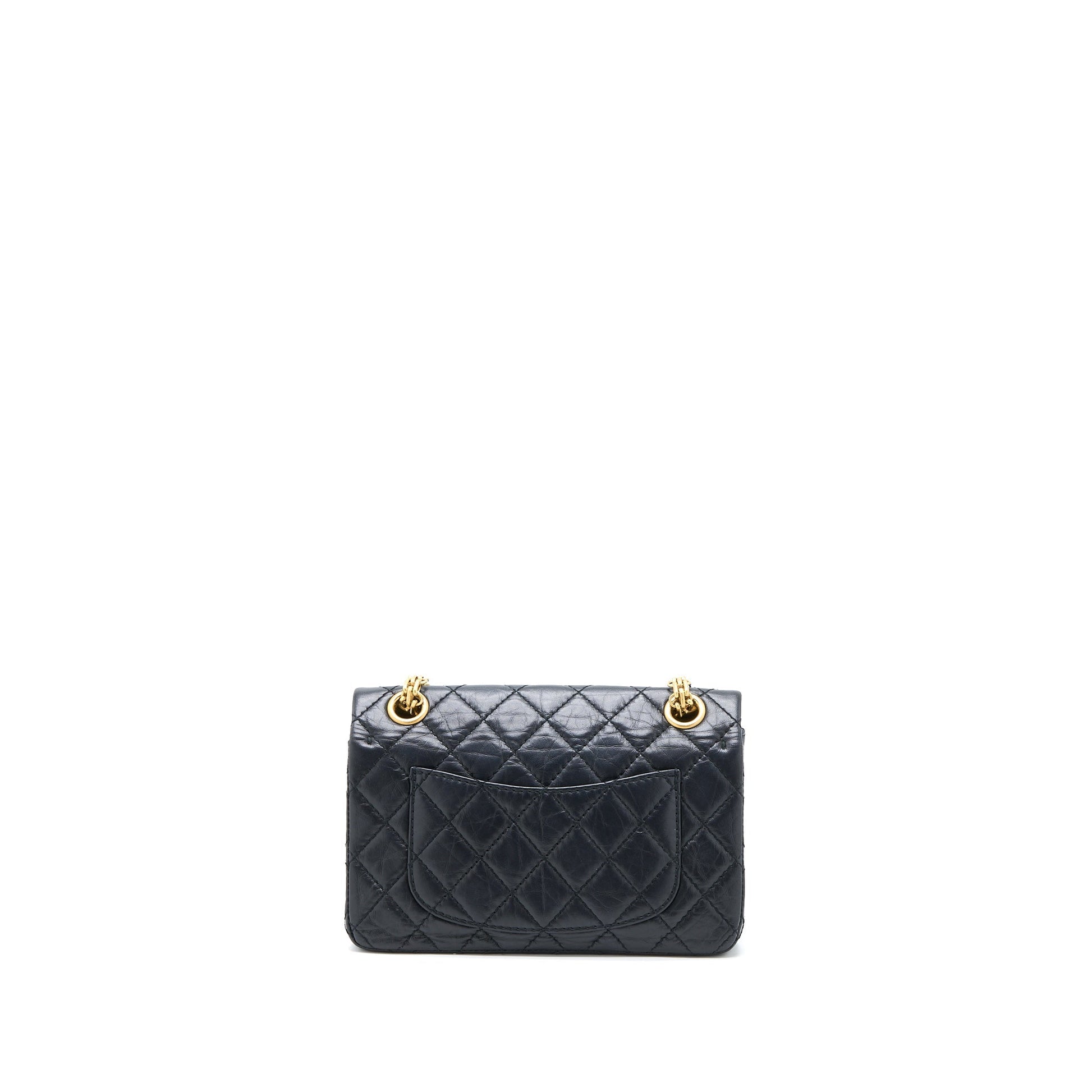 Chanel 2.55 Reissue Flap Aged Calfskin Brushed Black Shoulder Bag Microchip 4