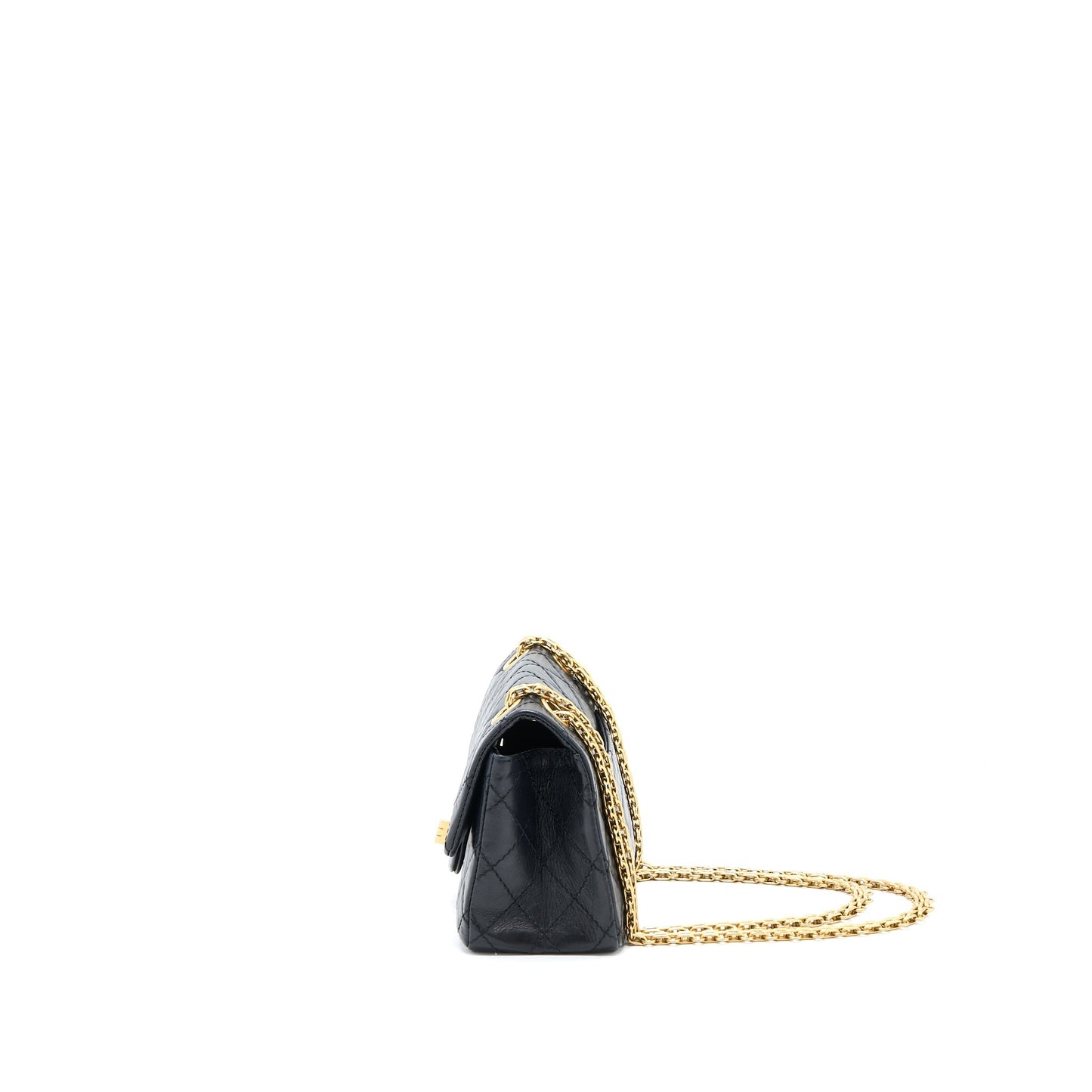 Chanel 2.55 Reissue Flap Aged Calfskin Brushed Black Shoulder Bag Microchip 4