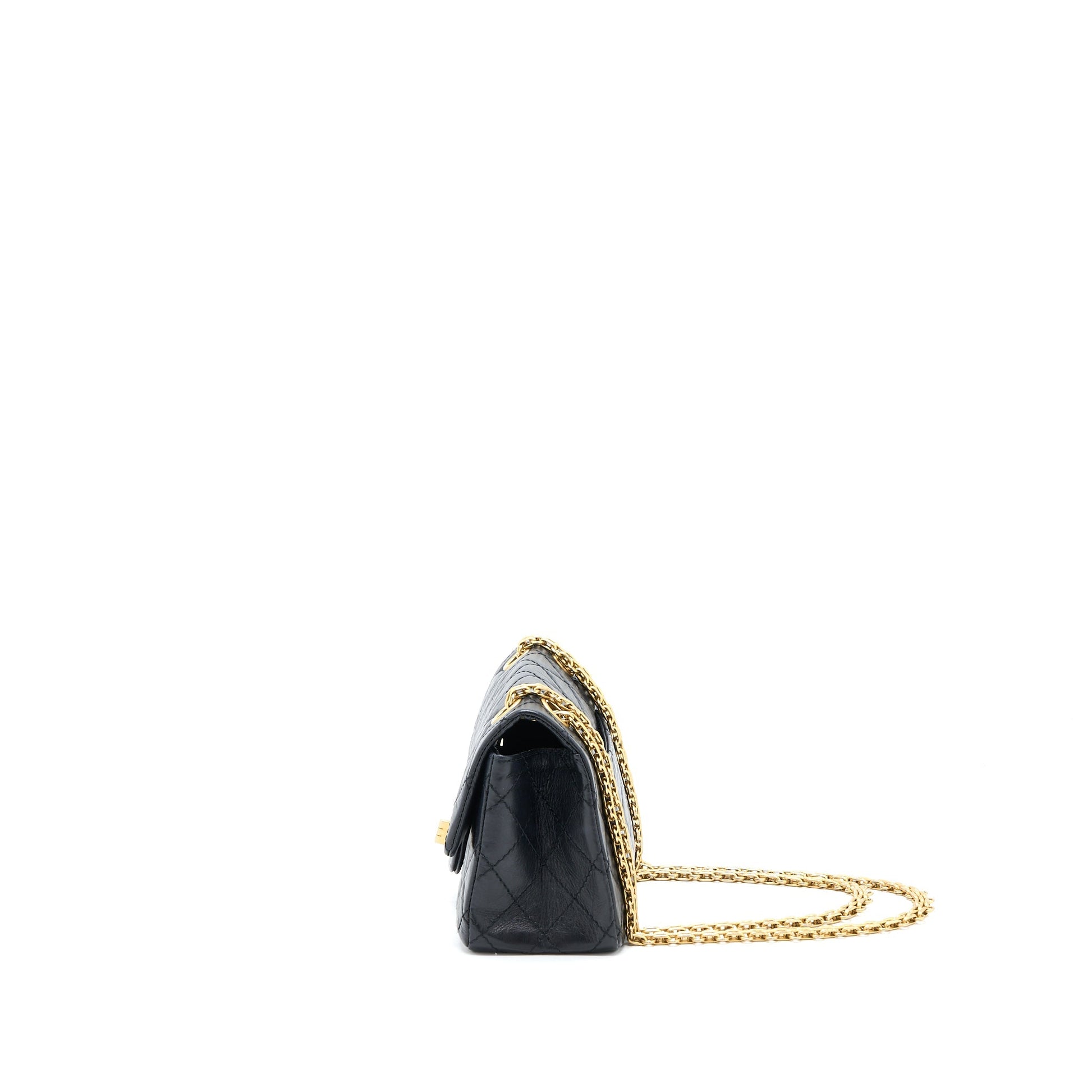 Chanel 2.55 Reissue Flap Aged Calfskin Brushed Black Shoulder Bag Microchip 4