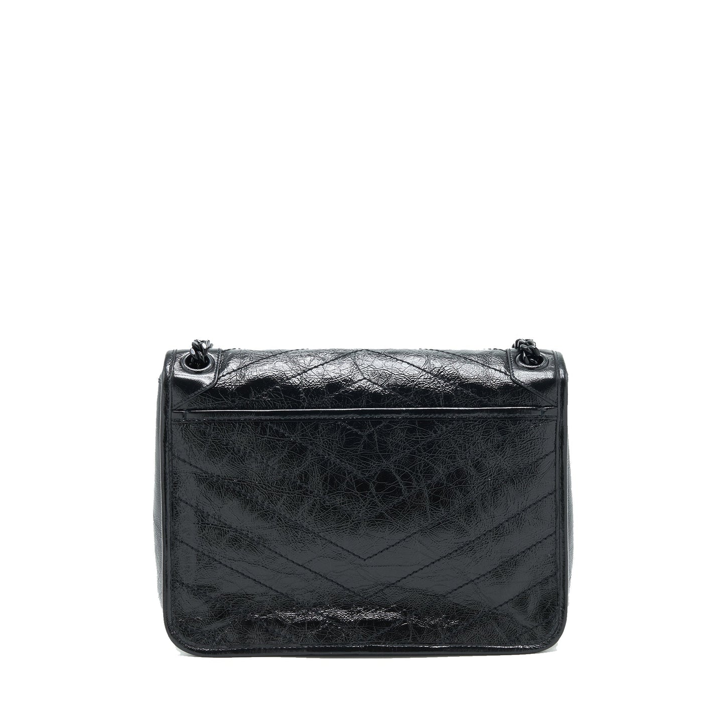 YSL Saint Laurent Saint Laurent Niki Purse Crinkled So Travel Black Medium Travel Bag