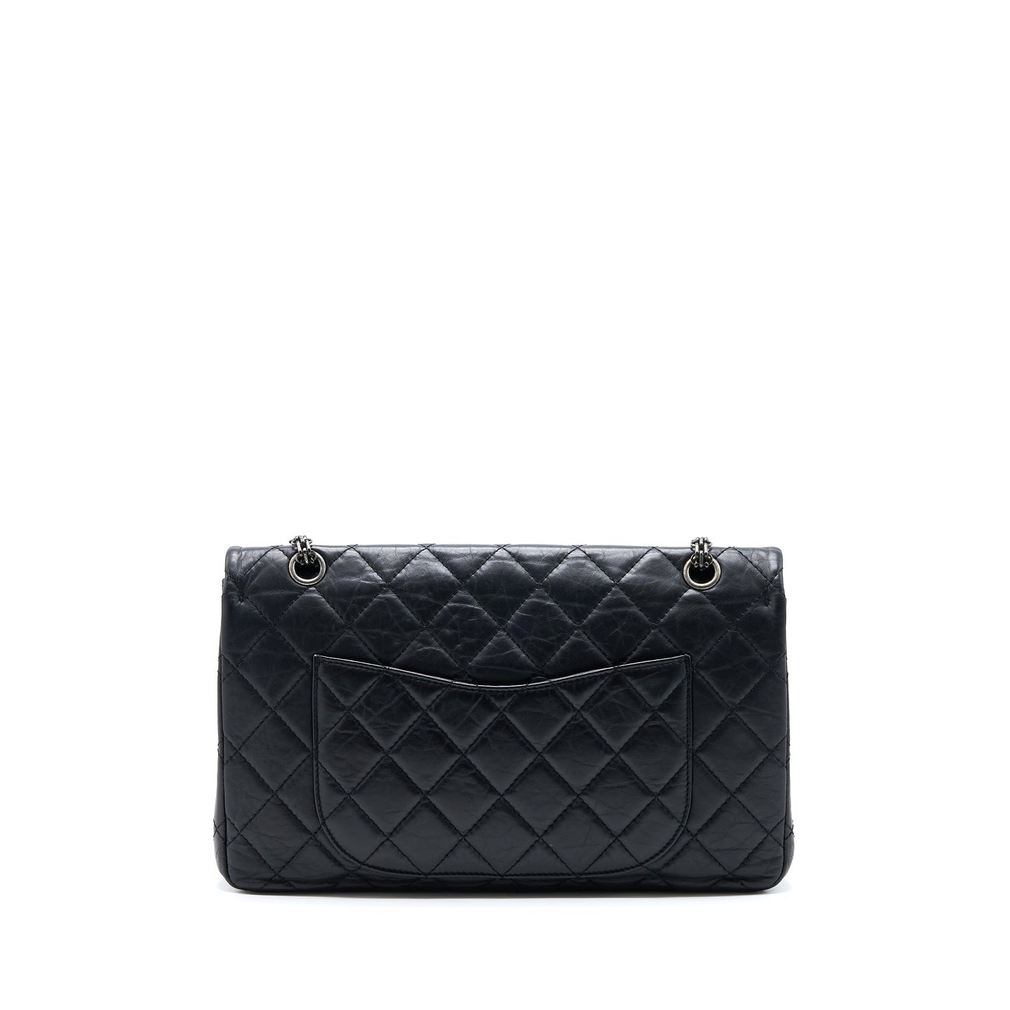 Chanel 2.55 Reissue 227 Aged Calfskin Ruthenium Black Handbag