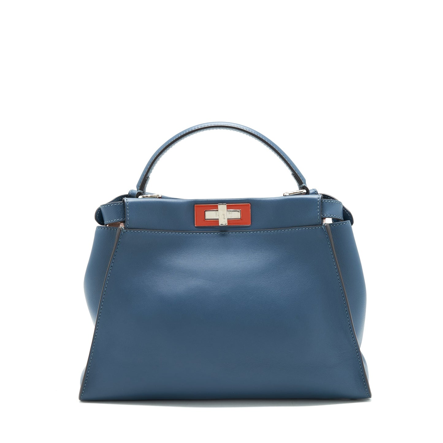 Fendi Peekaboo Purse Dark Multi Colour Hardware Blue Medium Travel Bag