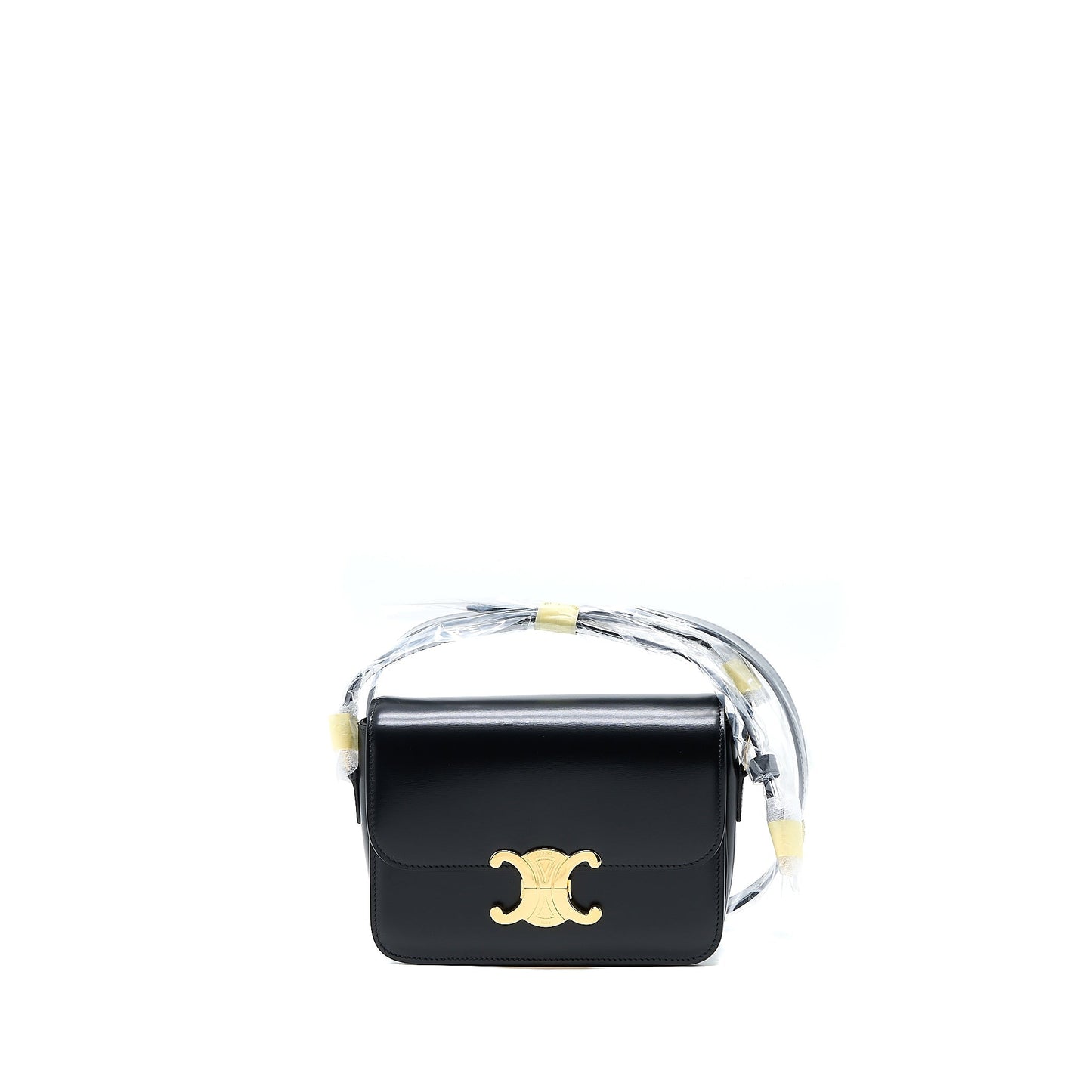Celine Teen Triomphe Purse Calfskin Handbag Black Mini Travel Bag