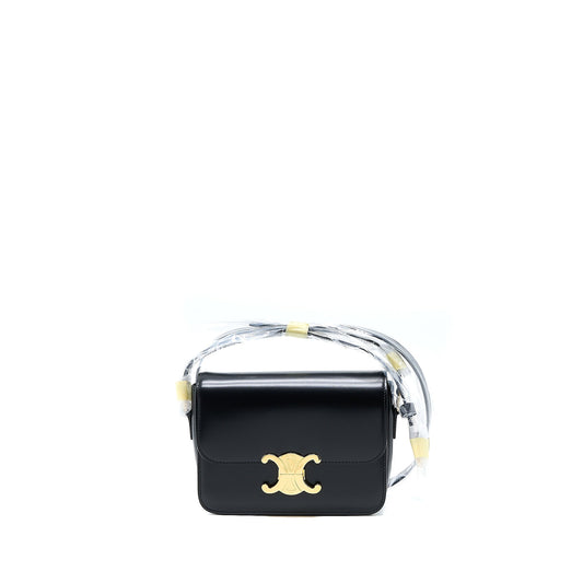 Celine Teen Triomphe Purse Calfskin Handbag Black Mini Travel Bag