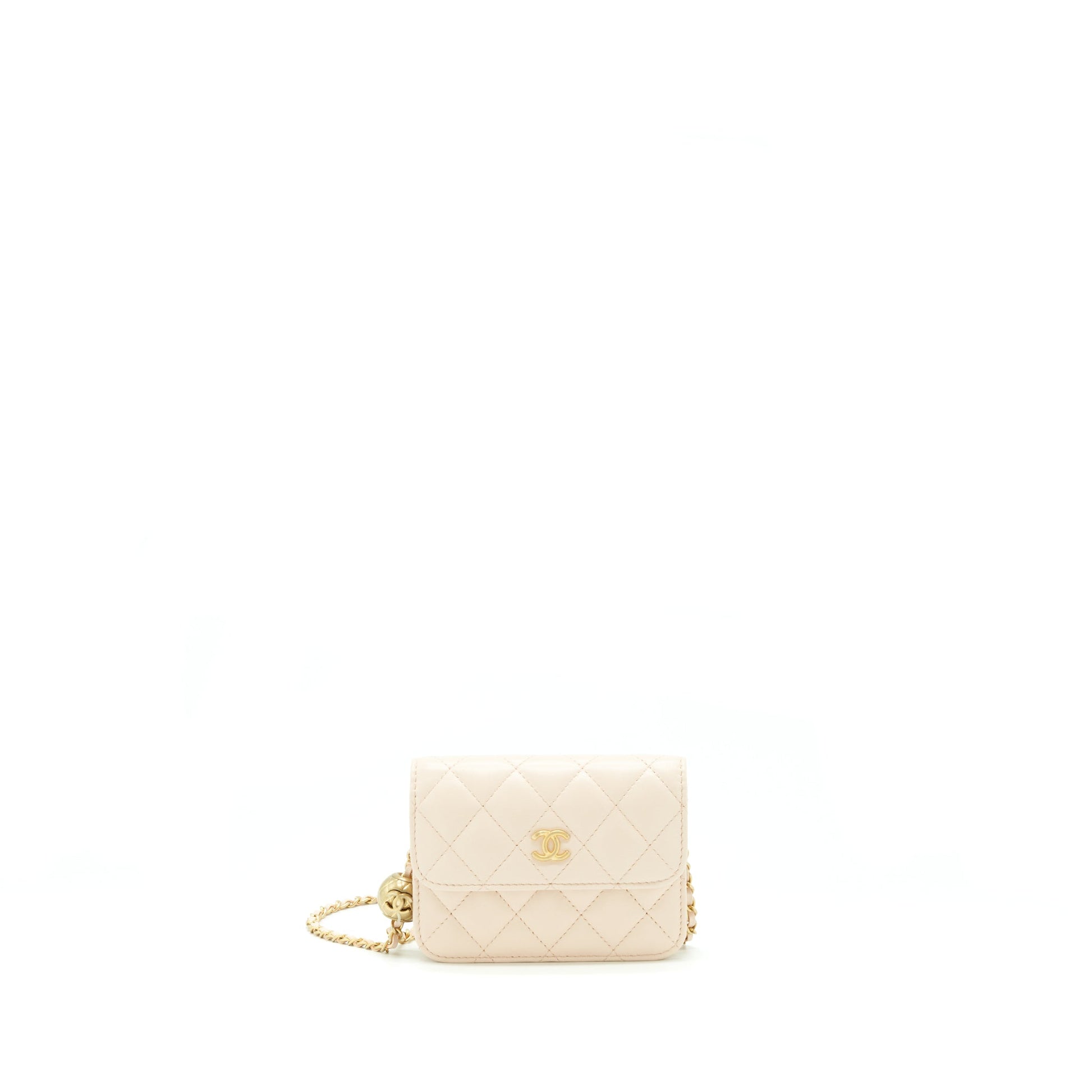 Chanel Pearl Crush Flap Belt Lambskin Light Pink