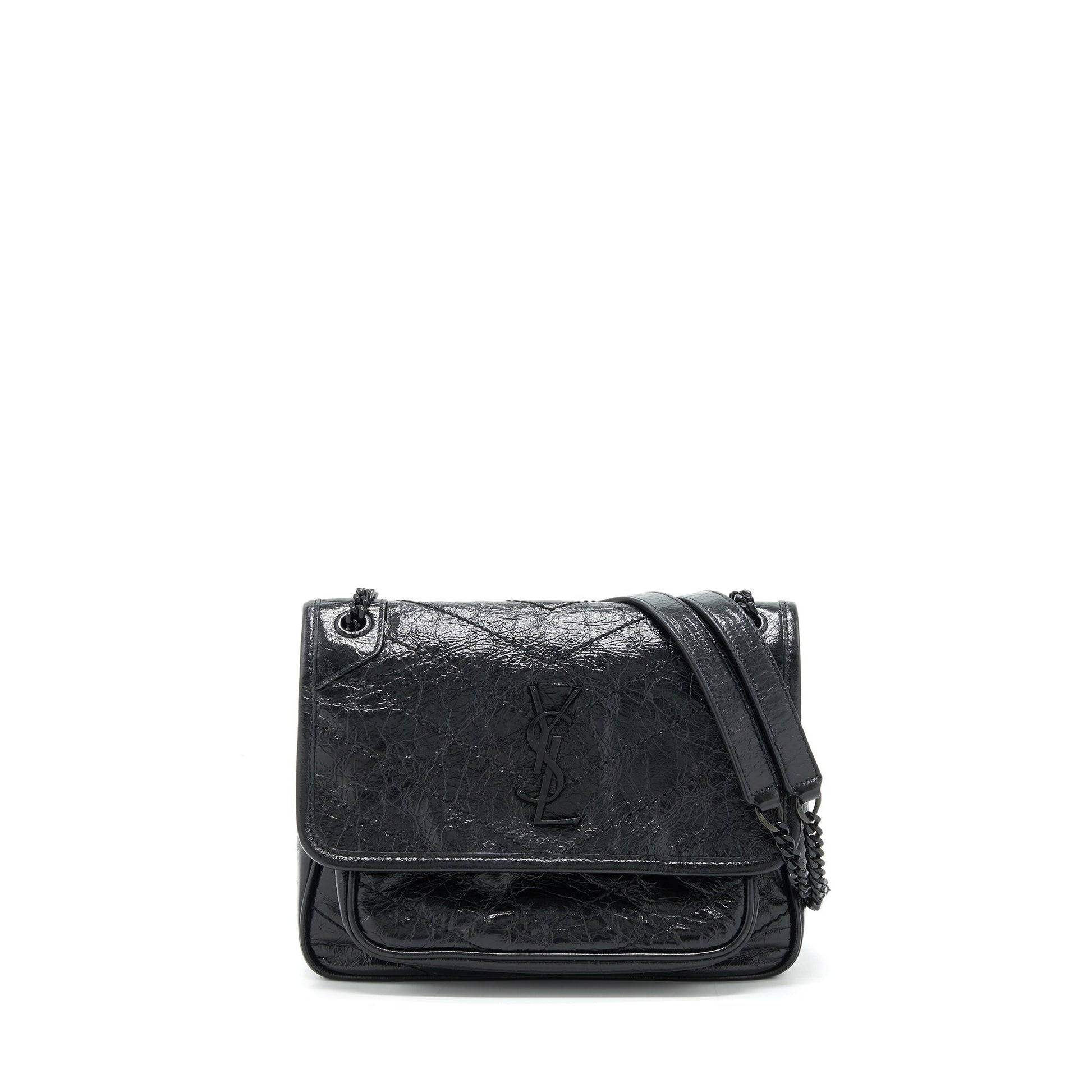 YSL Saint Laurent Niki Baby Purse With Hardware Travel Bag Black
