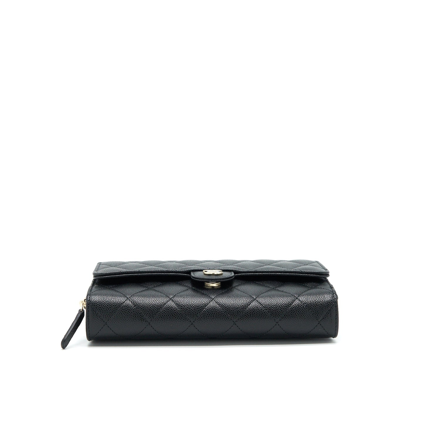 Chanel 3 1 On Caviar LGHW Black Wallet Case