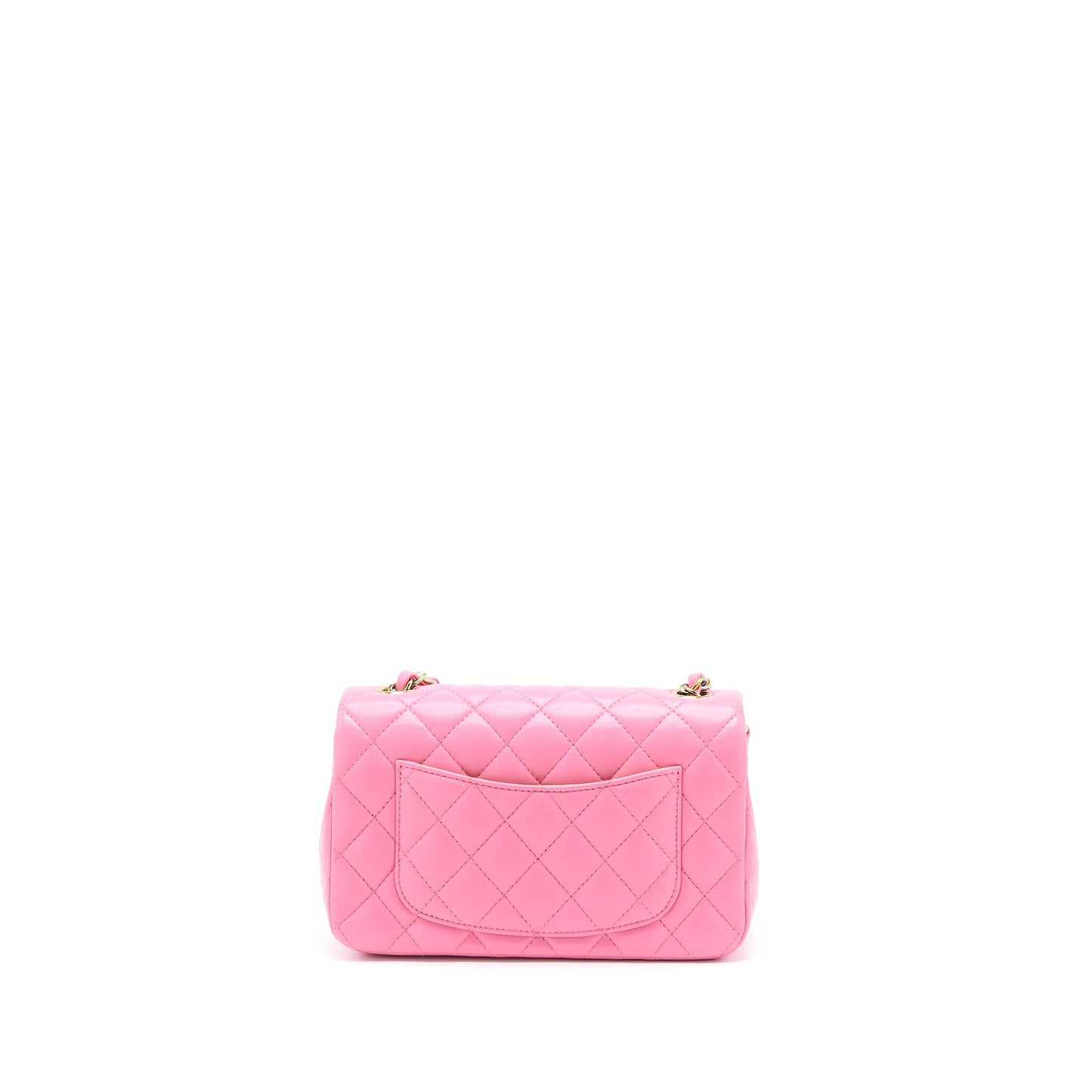 Chanel 21P Rectangular Flag Lambskin Multi Hardware Pink Mini Bag