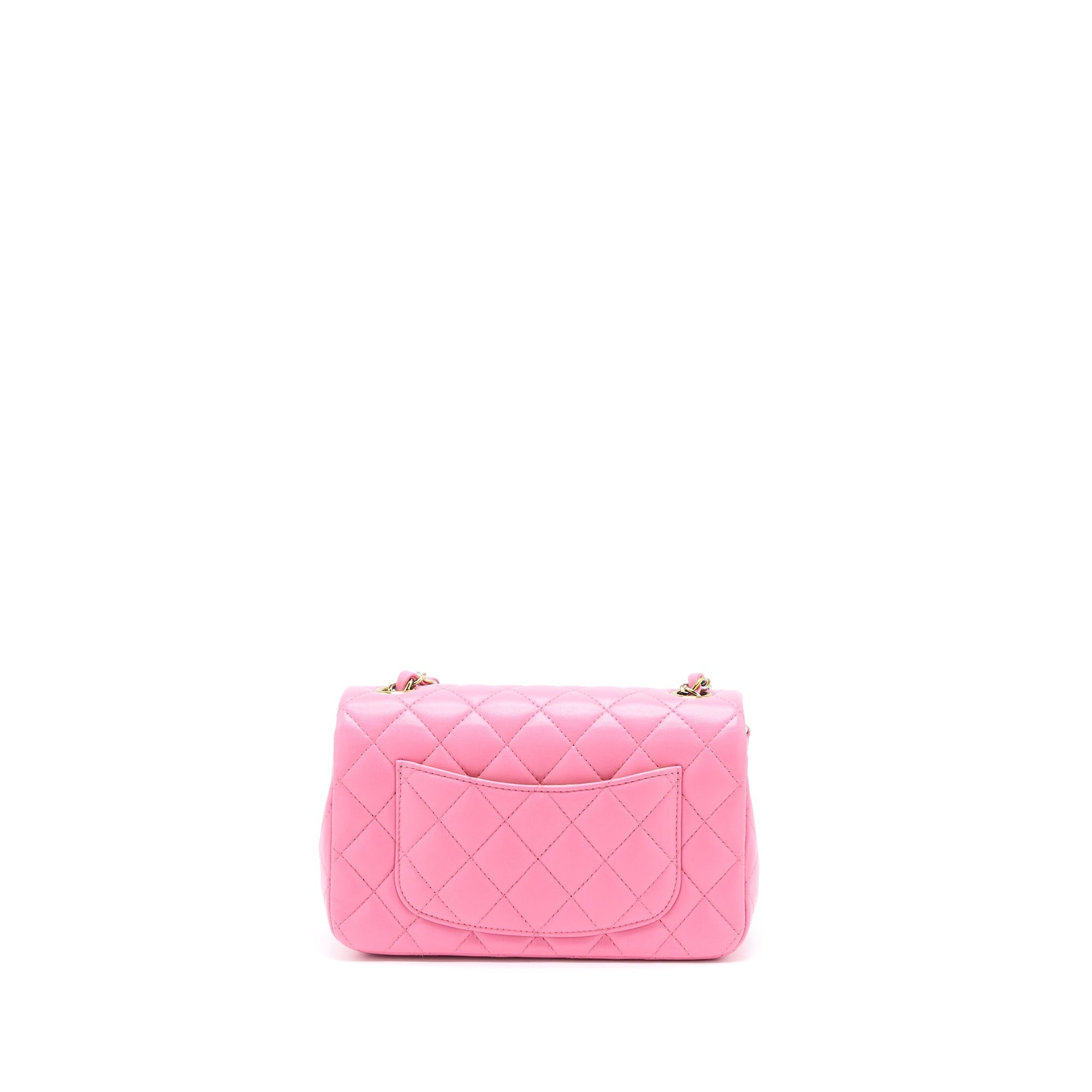 Chanel 21P Rectangular Flag Lambskin Multi Hardware Pink Mini Bag