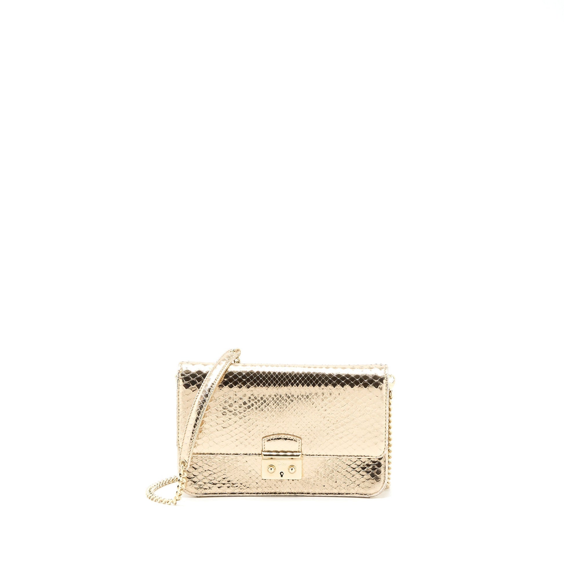 Dior Purse With Python Handbag Gold Chain Travel Bag