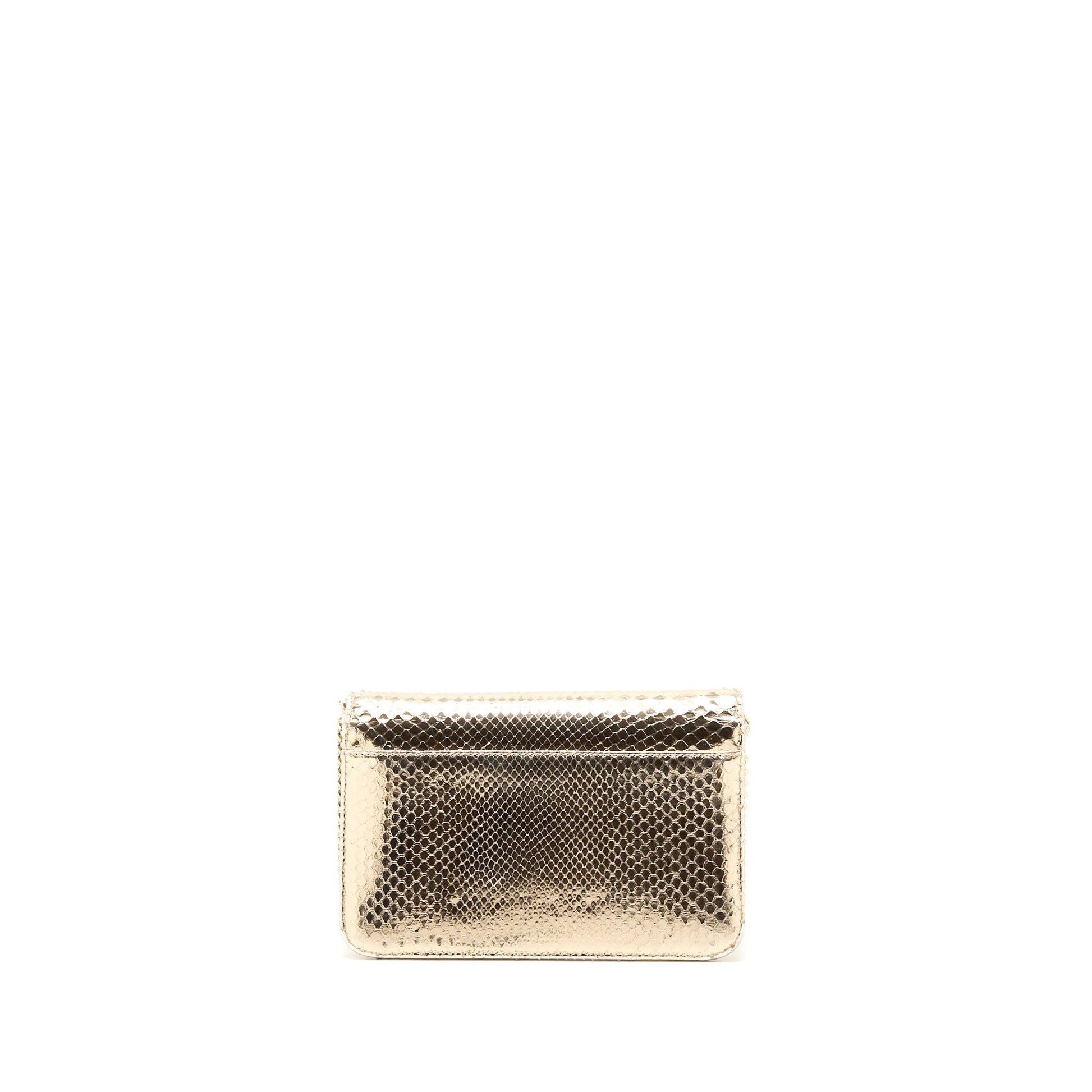 Dior Purse With Python Handbag Gold Chain Travel Bag